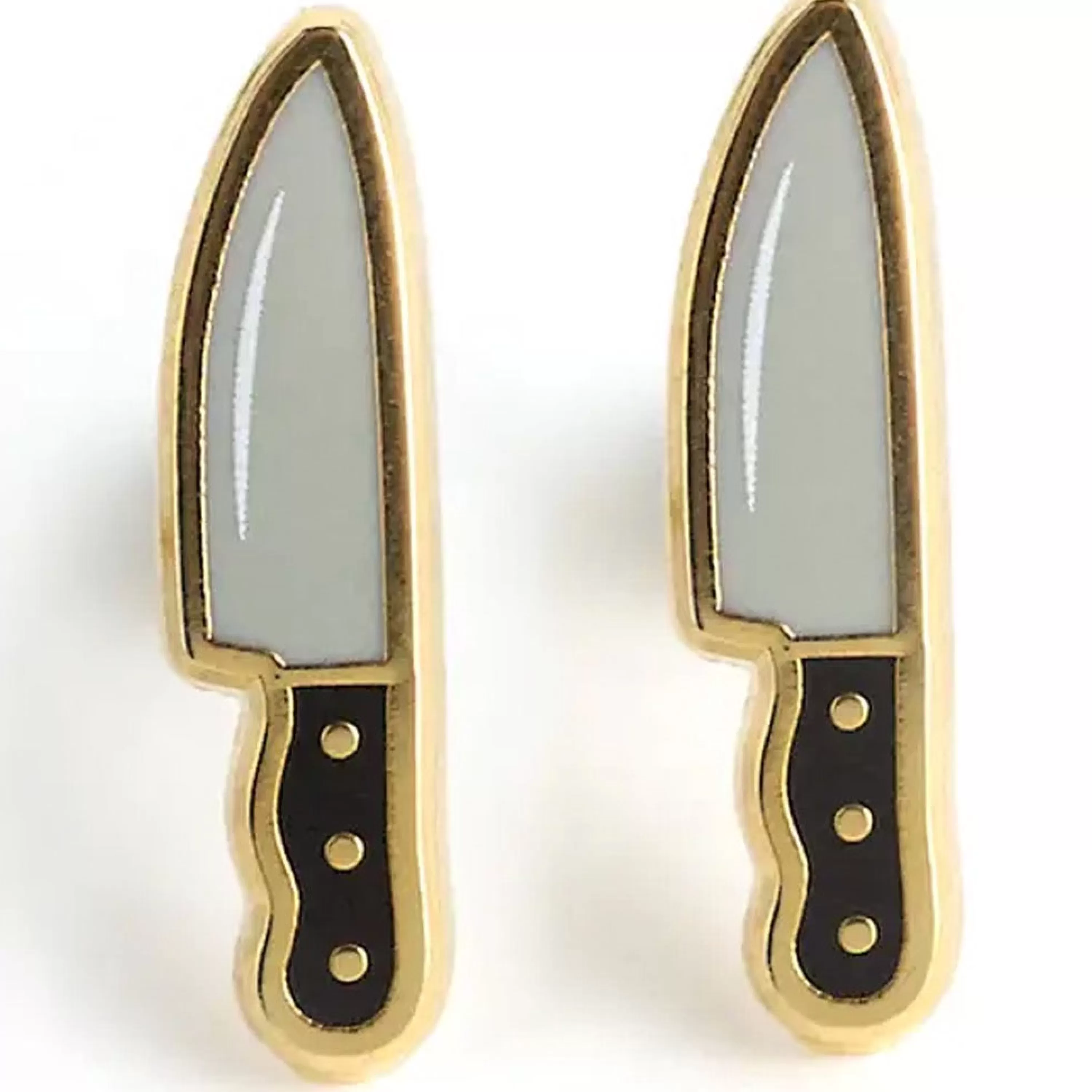 Best Sale LuxCups Creative Knife Enamel Earrings