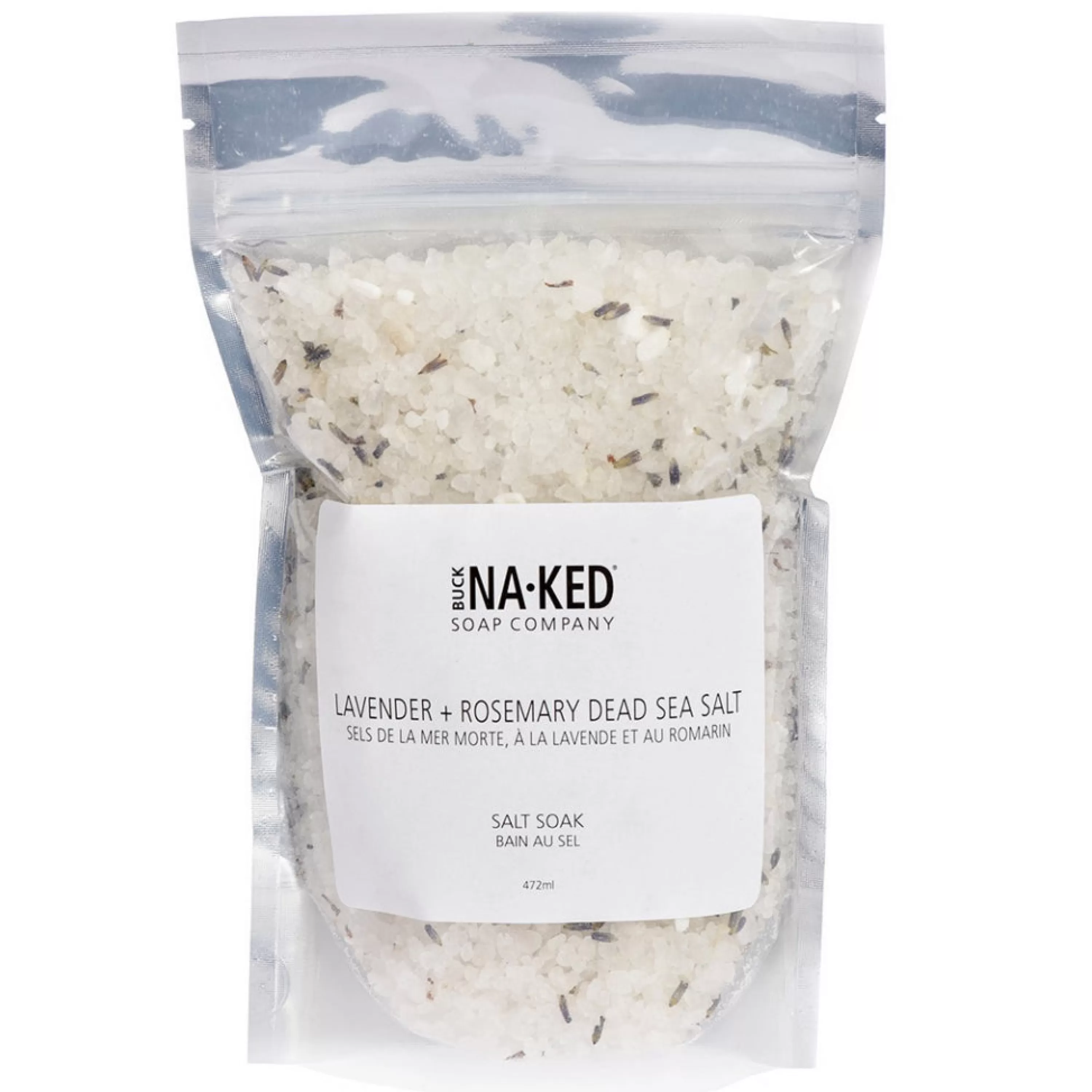 Fashion Buck Naked Soap Company Lavender & Rosemary Dead Sea Salt Soak