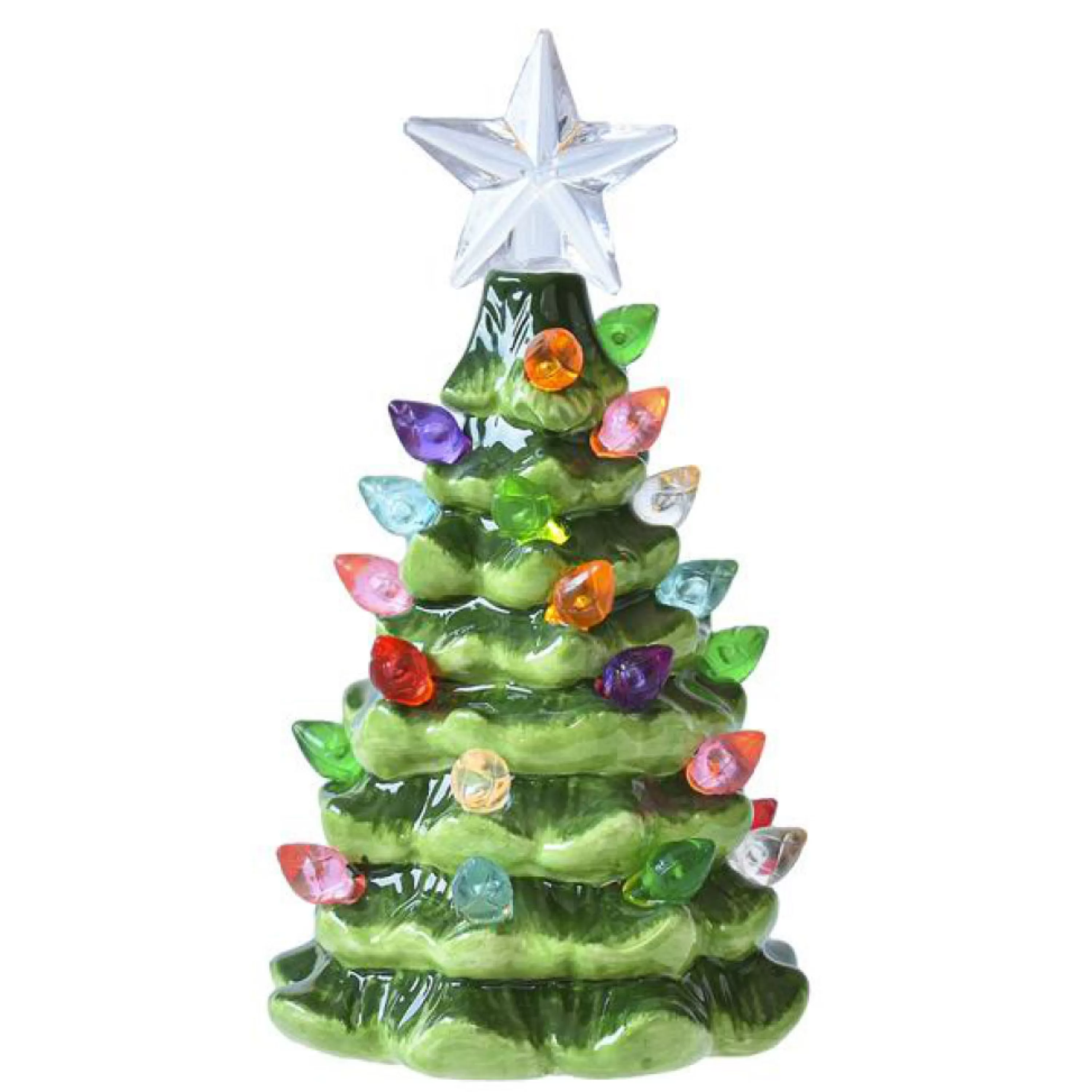 Midwest Led Light Up Green Tree Mini Shimmer