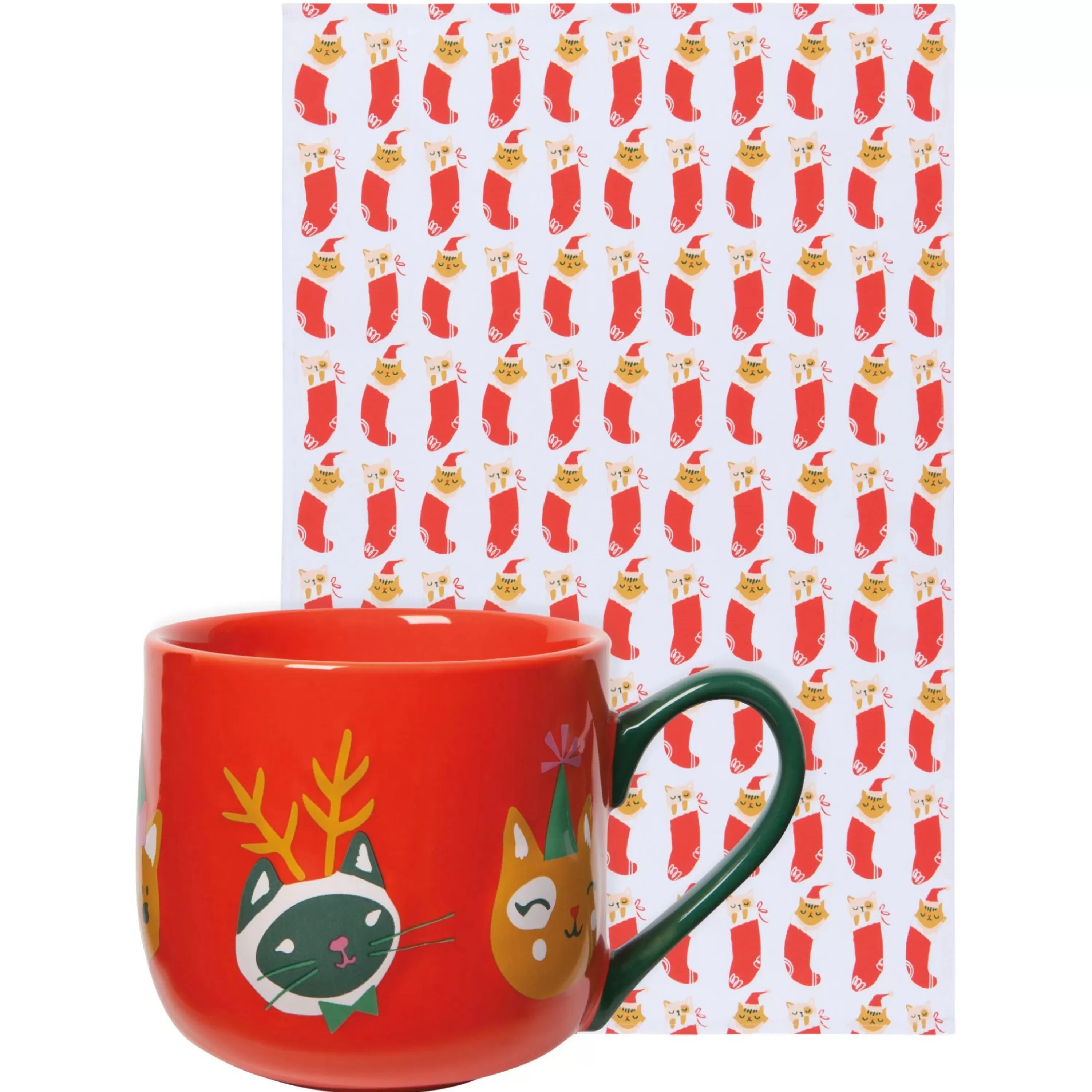 Danica Let It Meow Mug And Dishtowel Set