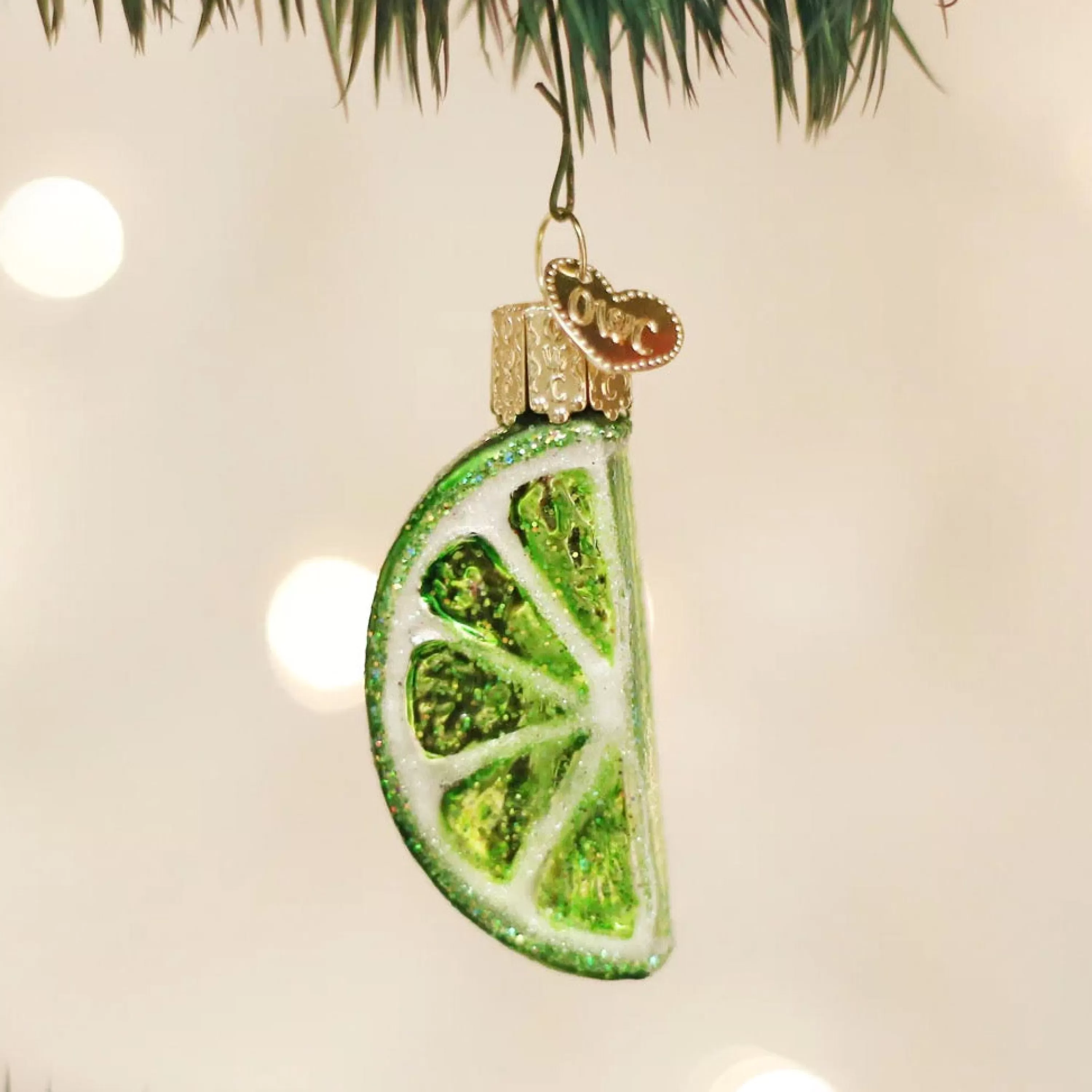 Old World Christmas Lime Slice Ornament