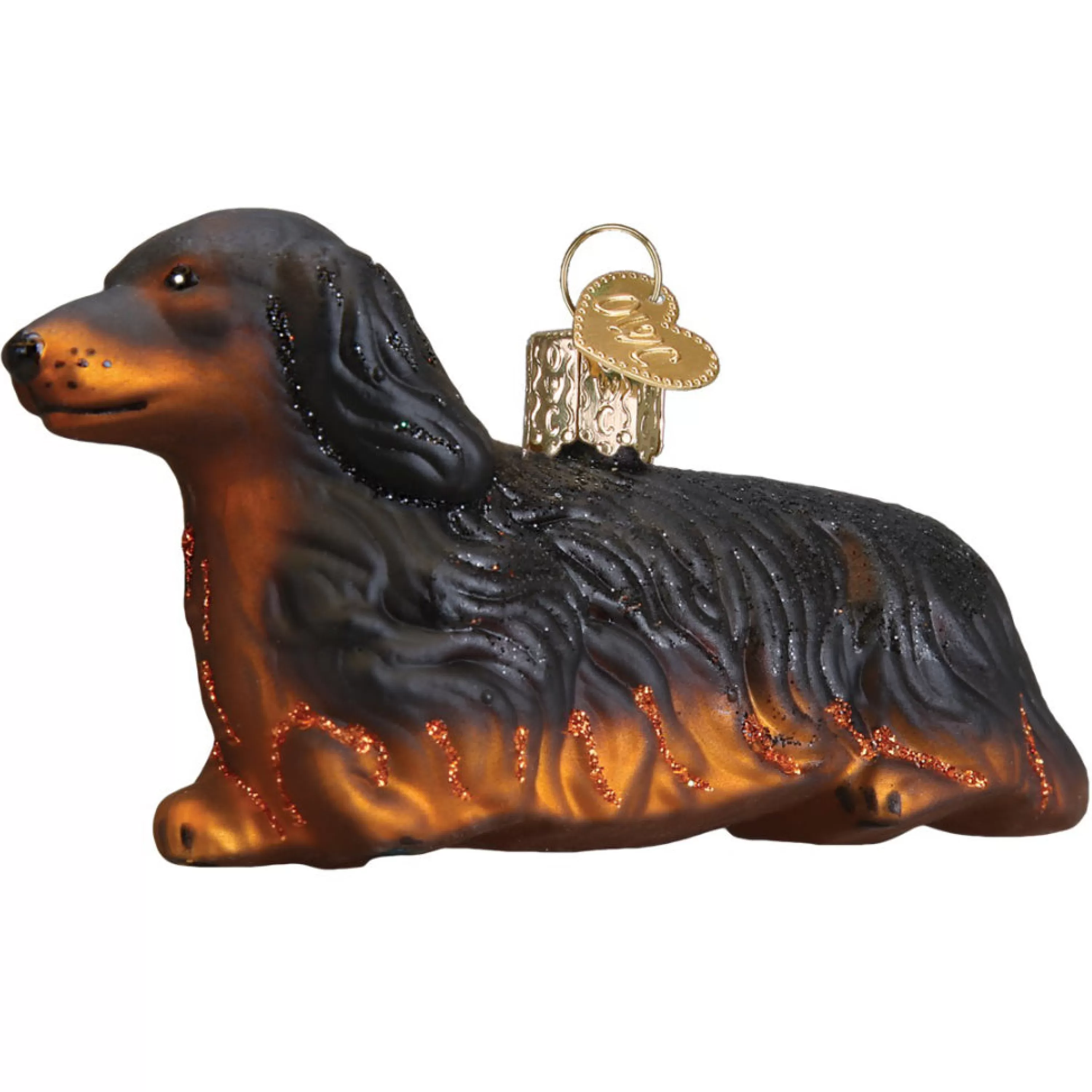 Old World Christmas Long-Haired Dachshund Dog Ornament