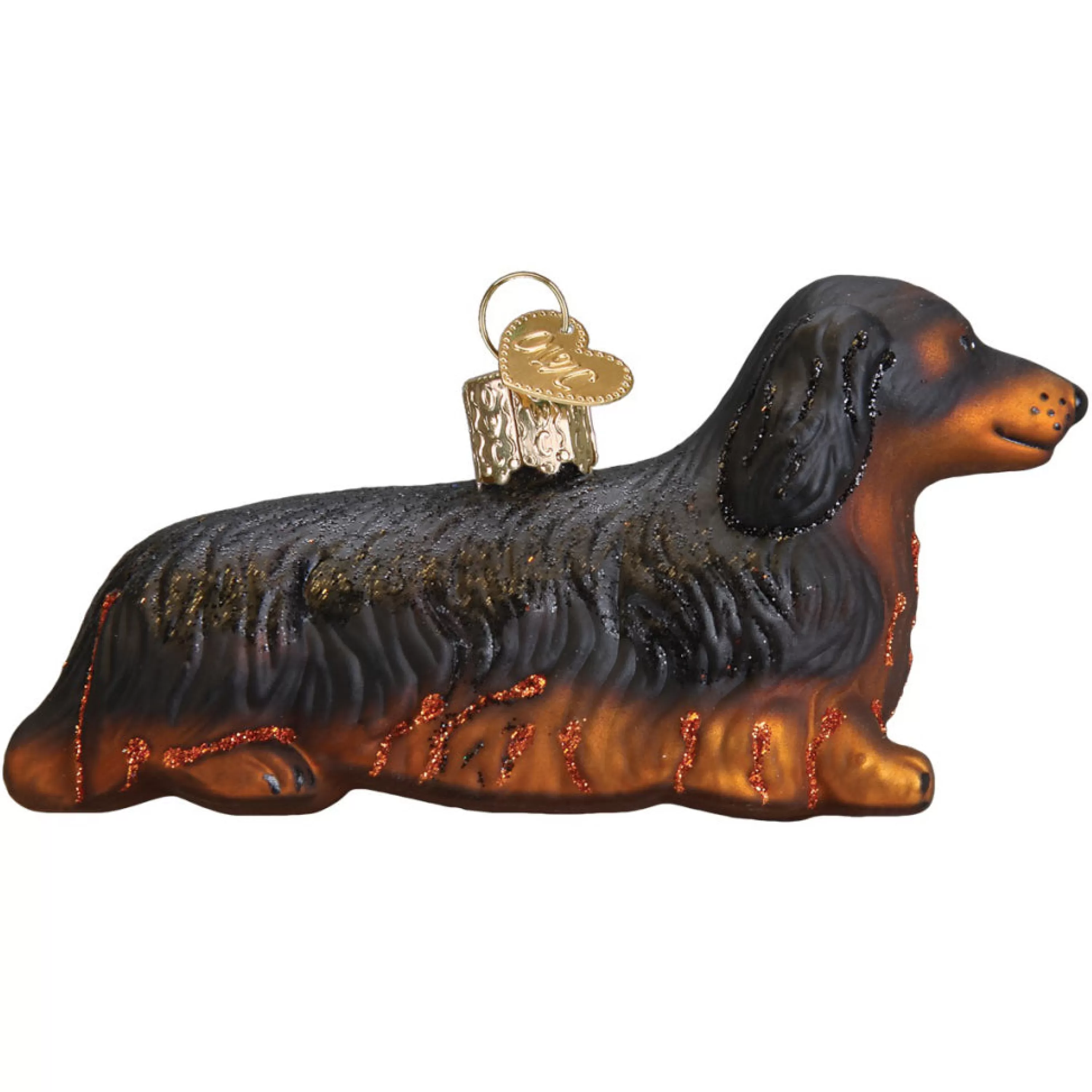 Old World Christmas Long-Haired Dachshund Dog Ornament