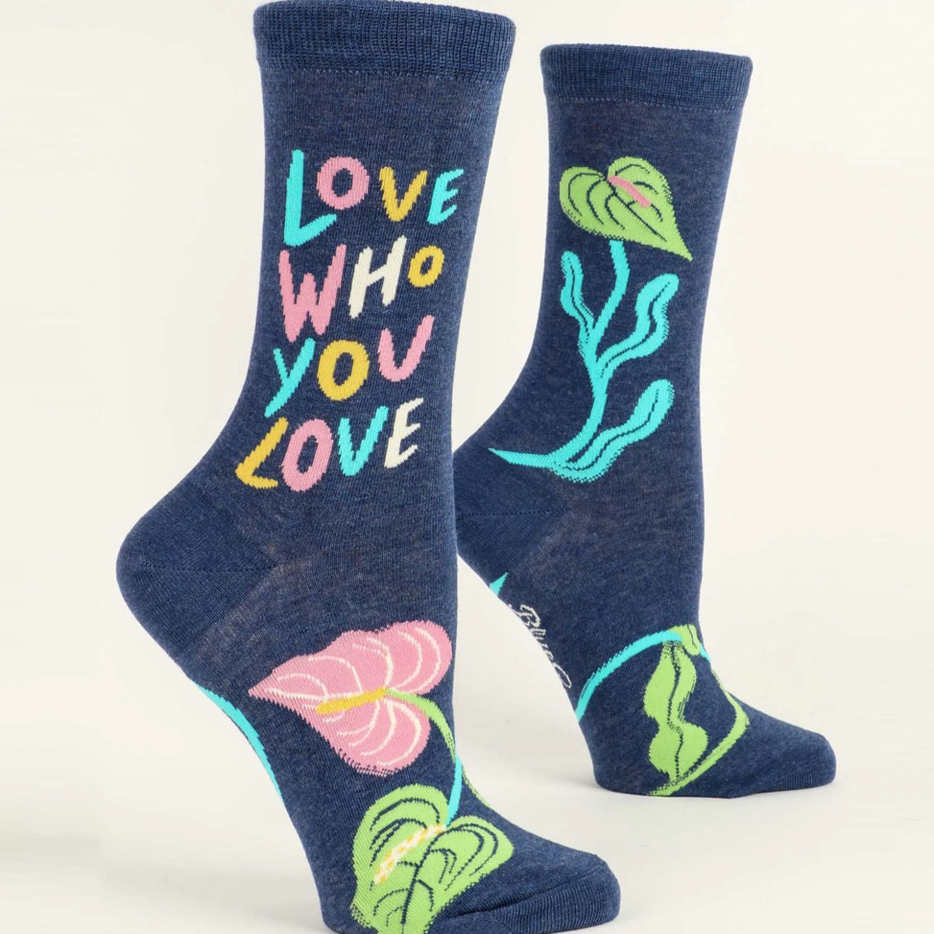 New Blue Q Love Who You Love Crew Socks