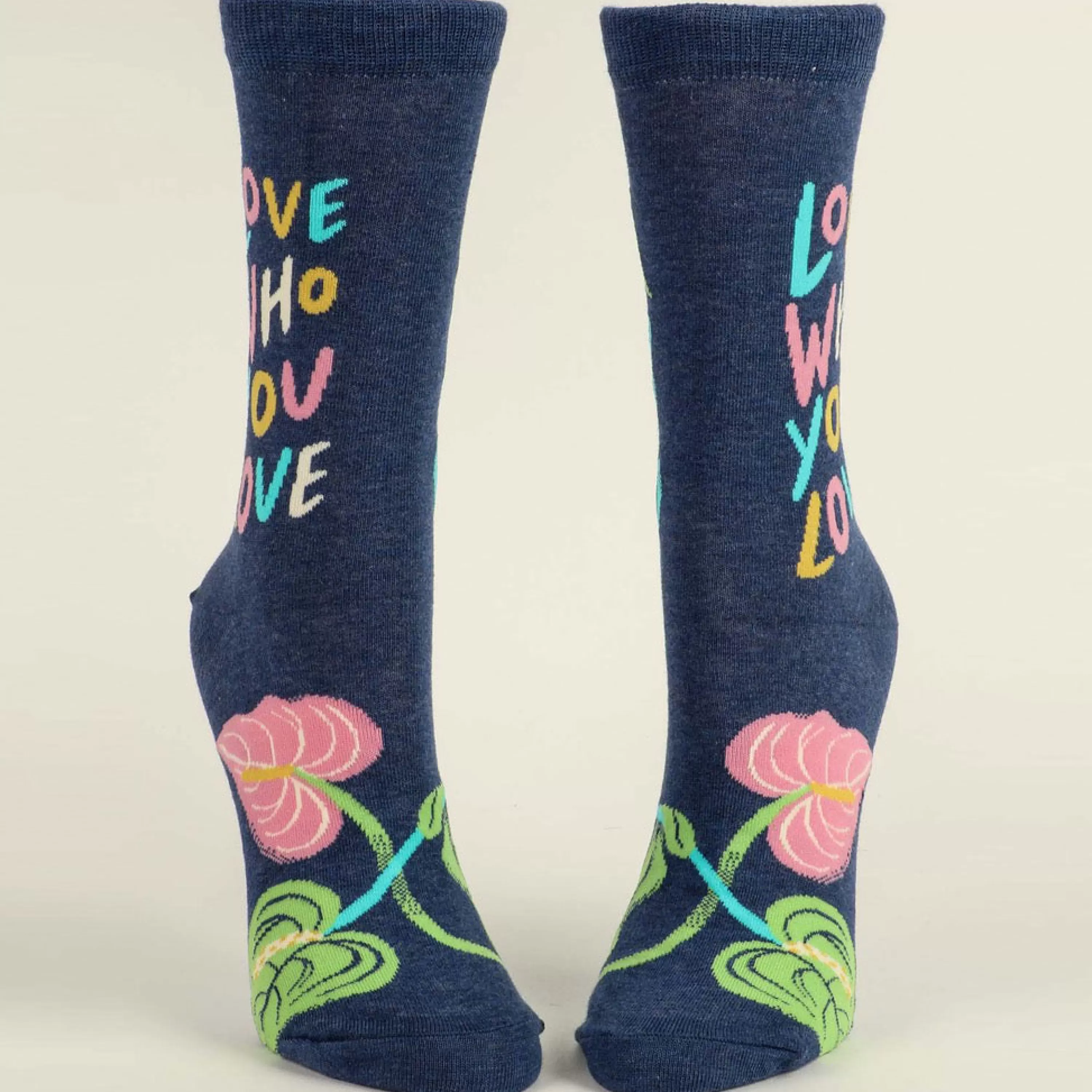 New Blue Q Love Who You Love Crew Socks