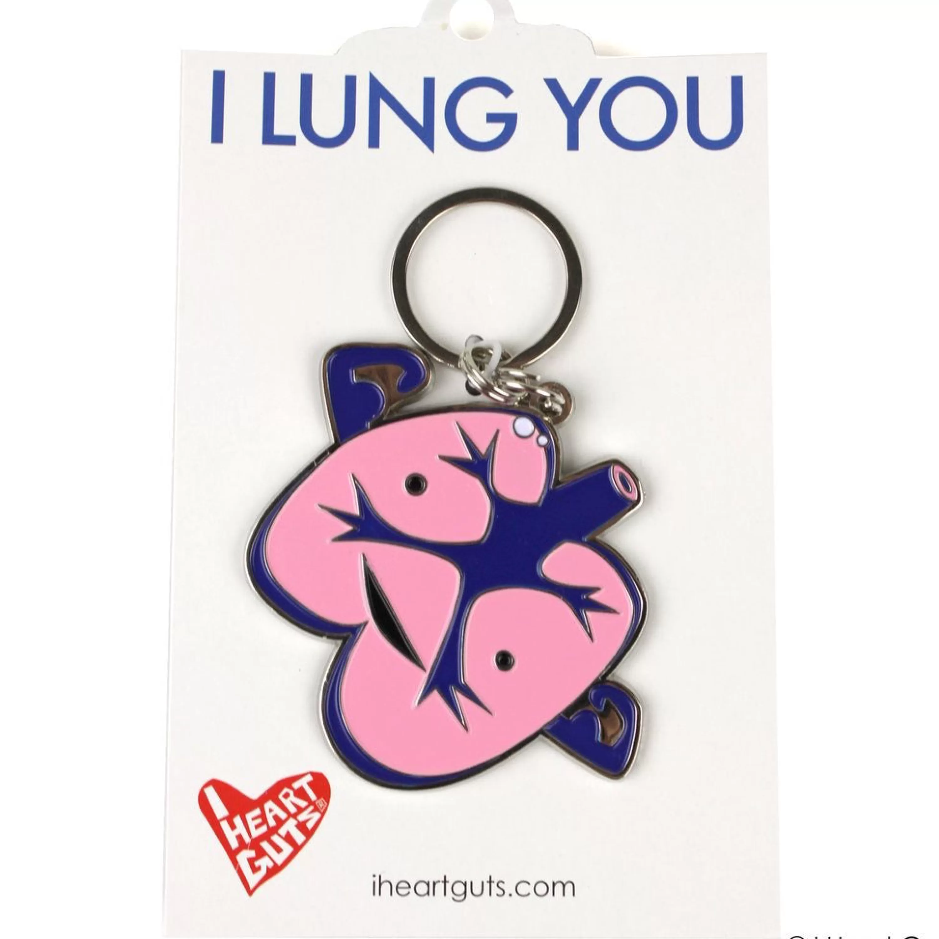 Outlet I Heart Guts Lung Key Chain