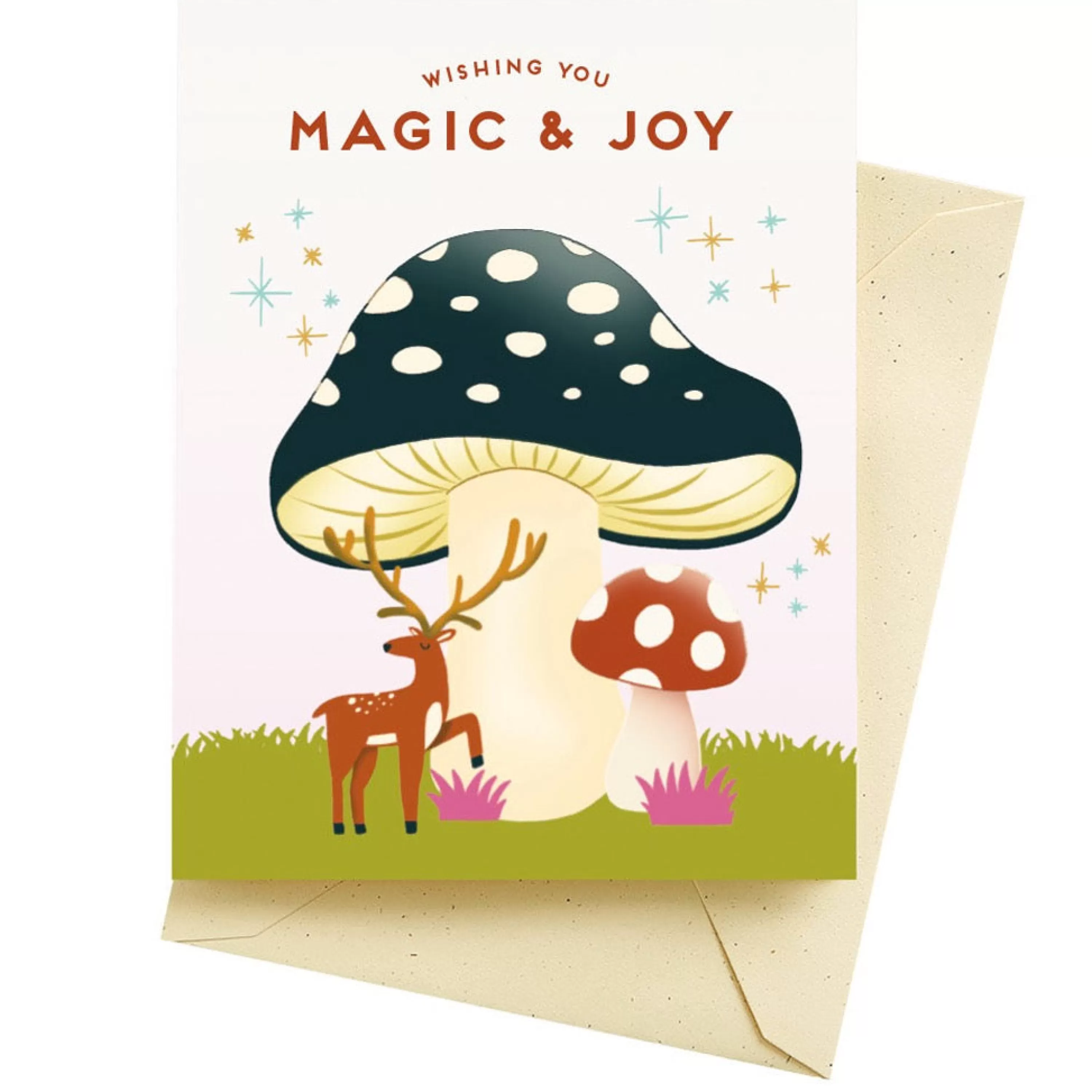 Seltzer Goods Magic And Joy Mushroom Holiday Card