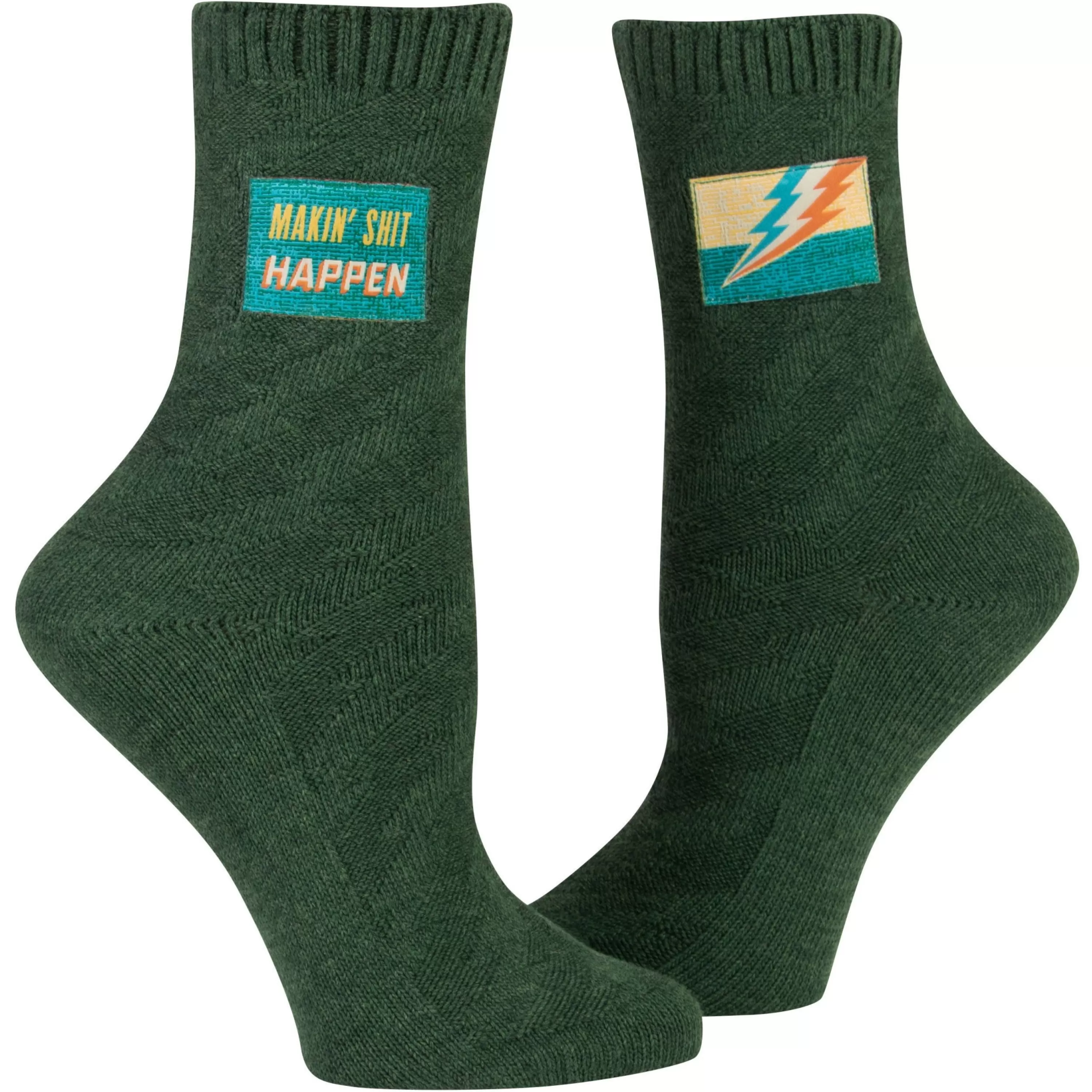 Flash Sale Blue Q Makin' Shit Happen Tag Socks