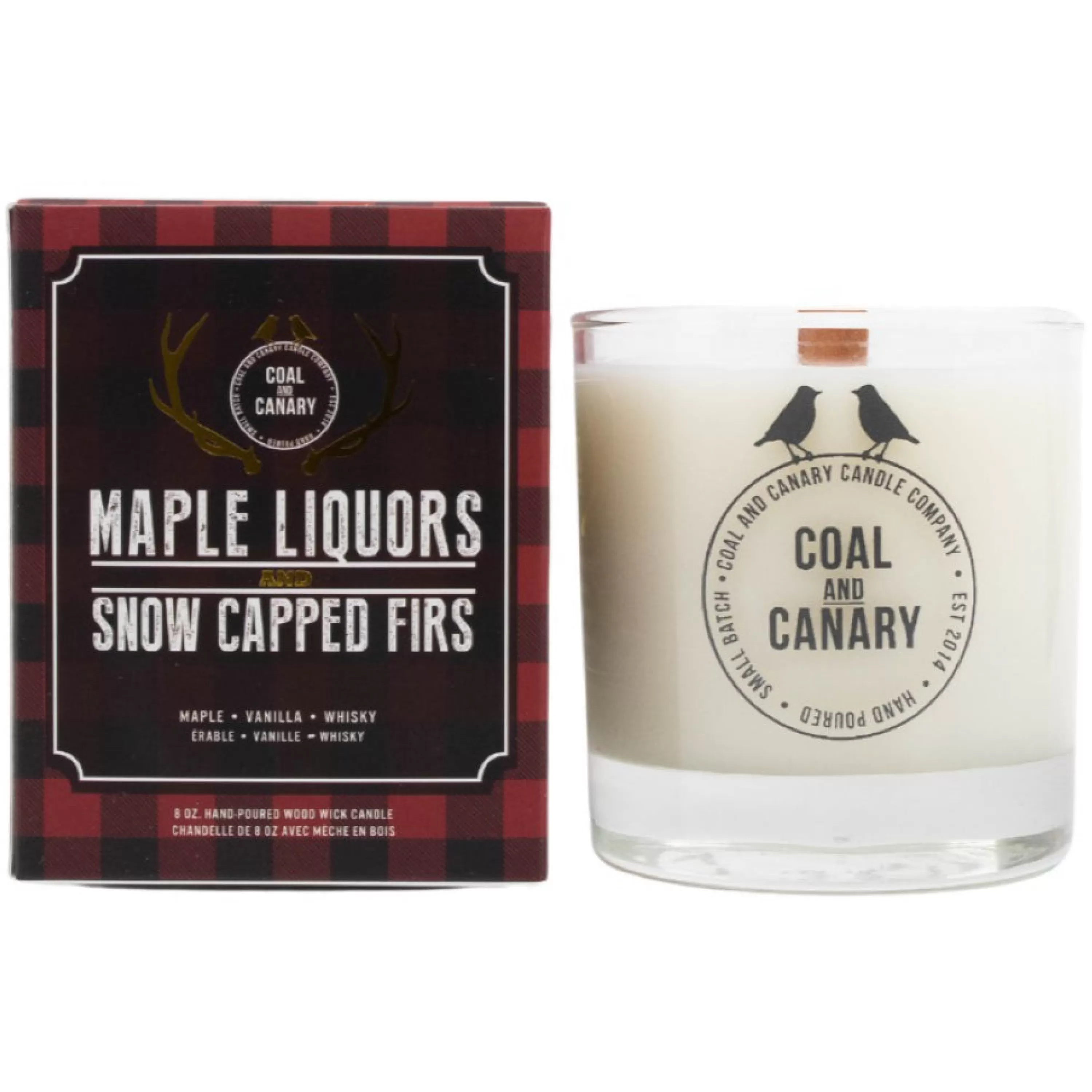 Hot Coal and Canary Maple Liquors And Snow Capped Firs Candle