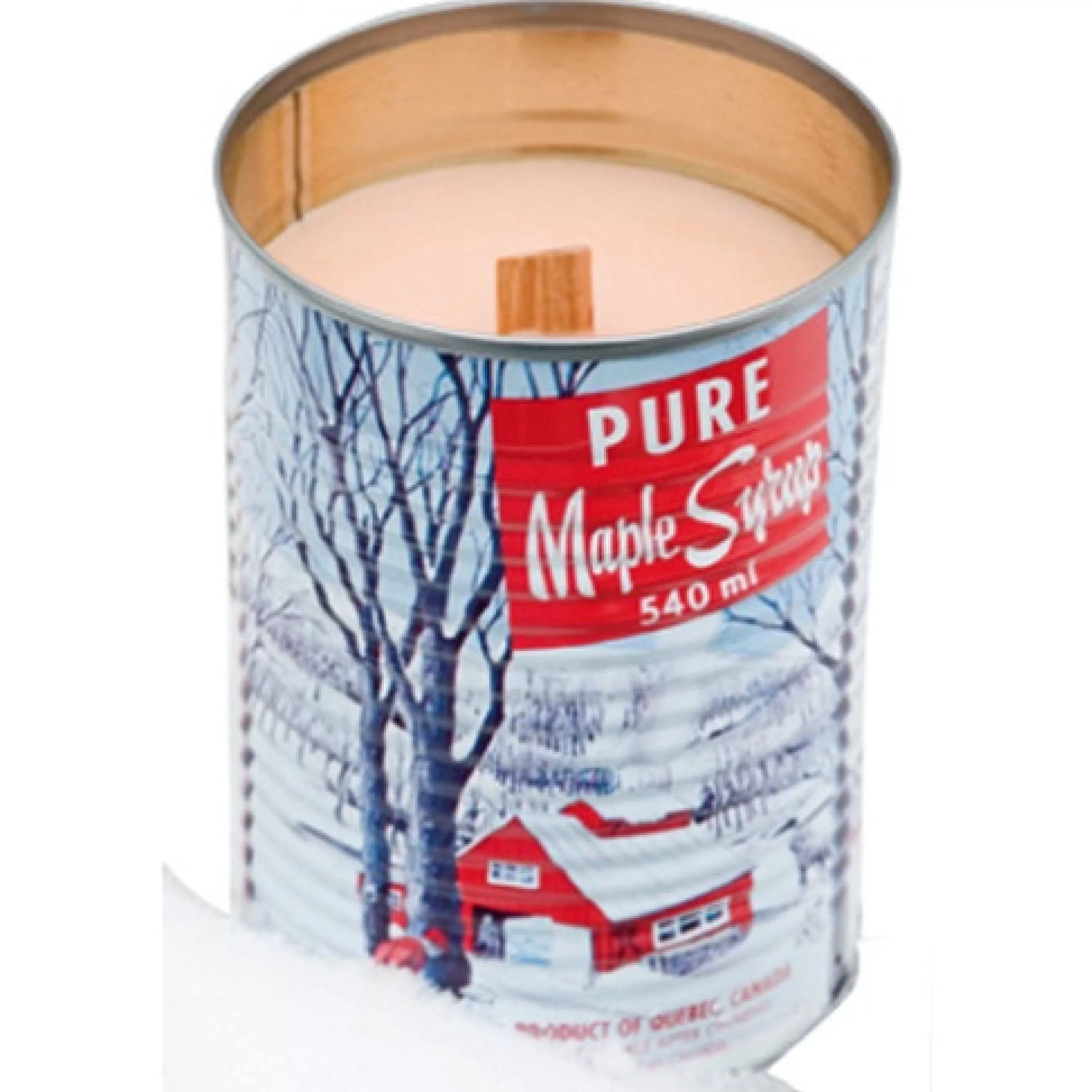 Cheap Seracon Maple Syrup Tin Candle Wood Wick