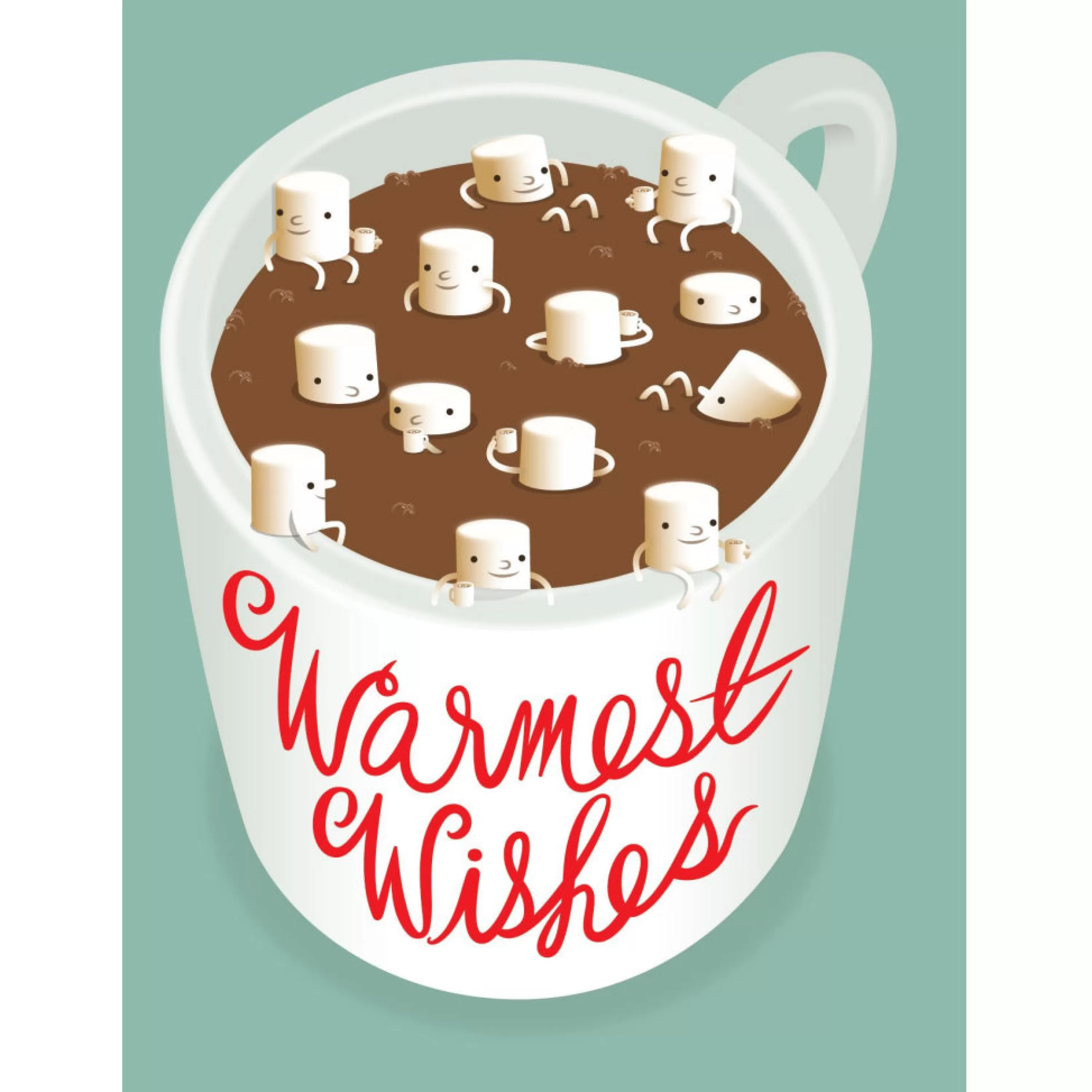 Halfpenny Postage Marshmallows In Hot Chocolate Card