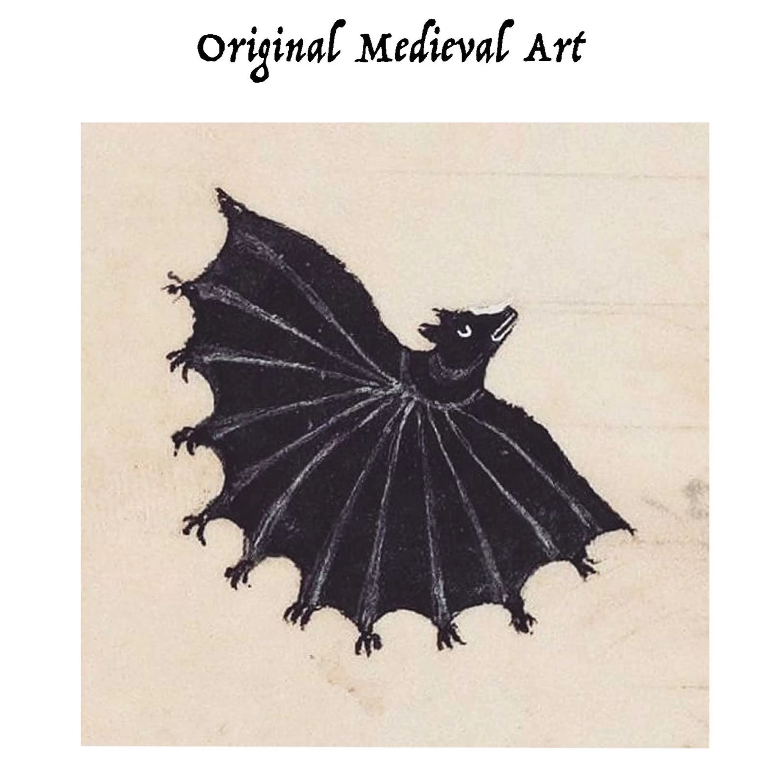 Clearance Cat Coven Medieval Bat Embroidered Patch