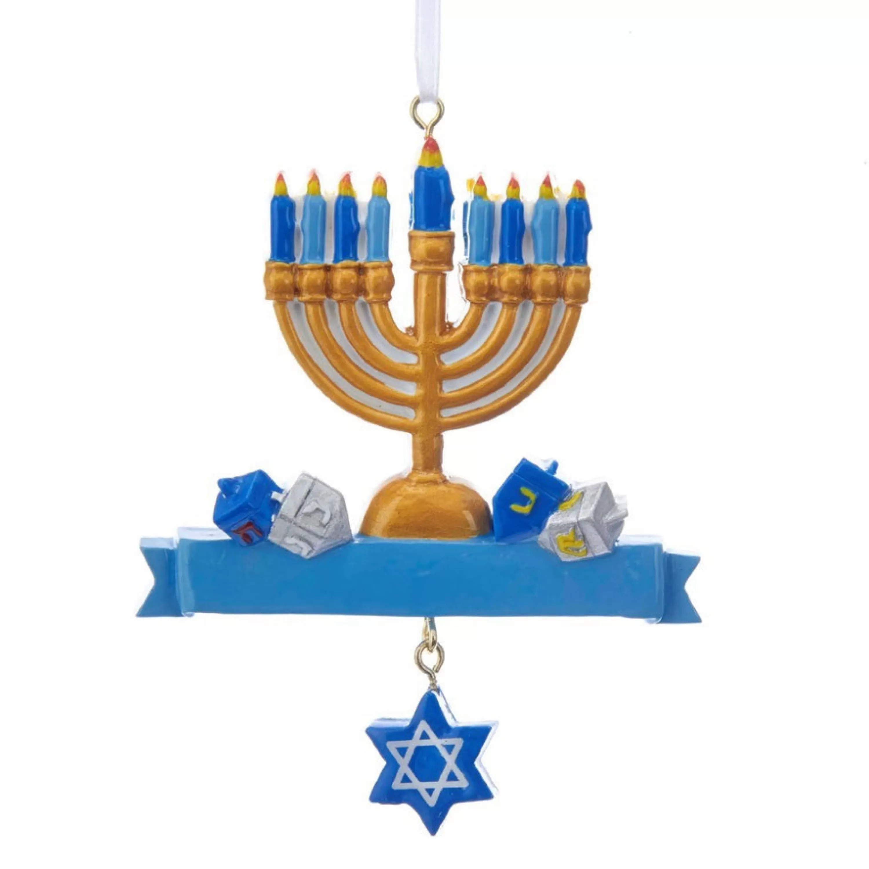 Kurt Adler Menorah Ornament Resin