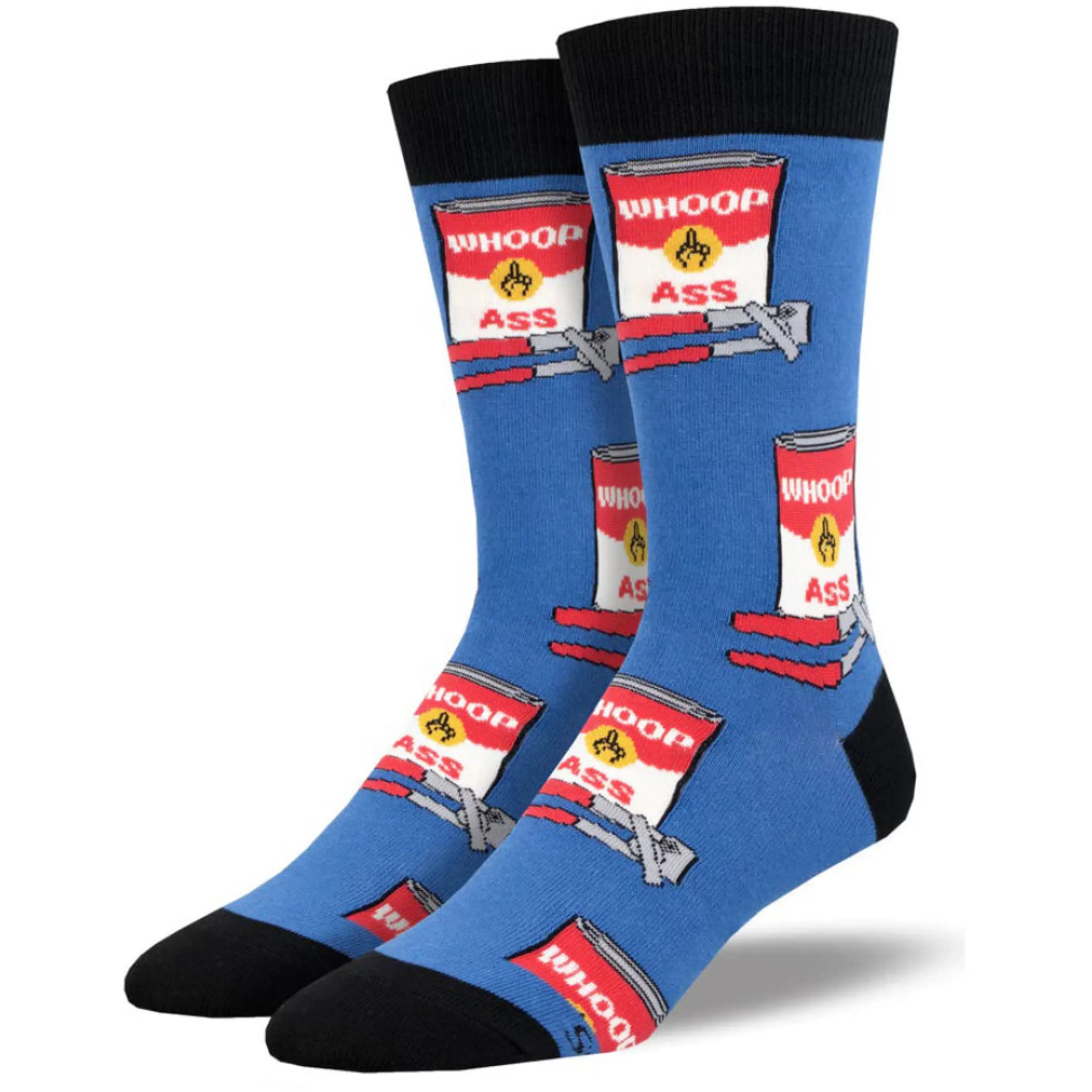 Clearance SockSmith Men's Can Of Whoop Ass Socks Blue