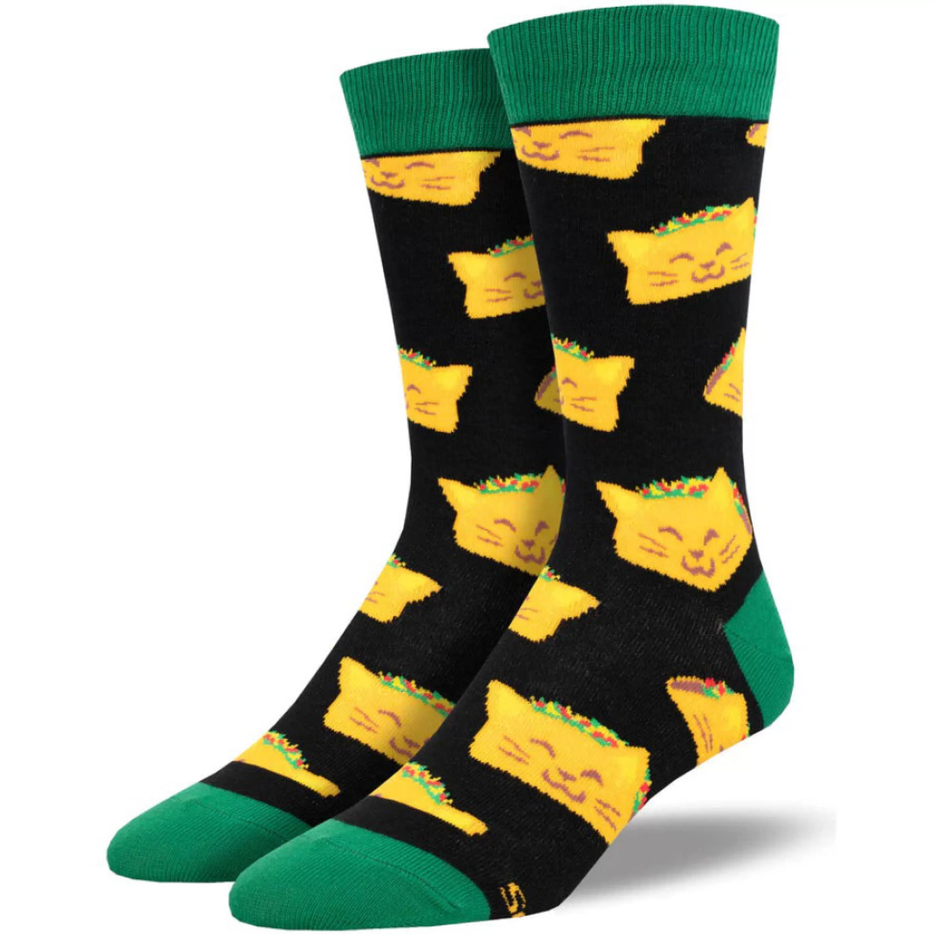 Shop SockSmith Men's Cat Taco Socks Black