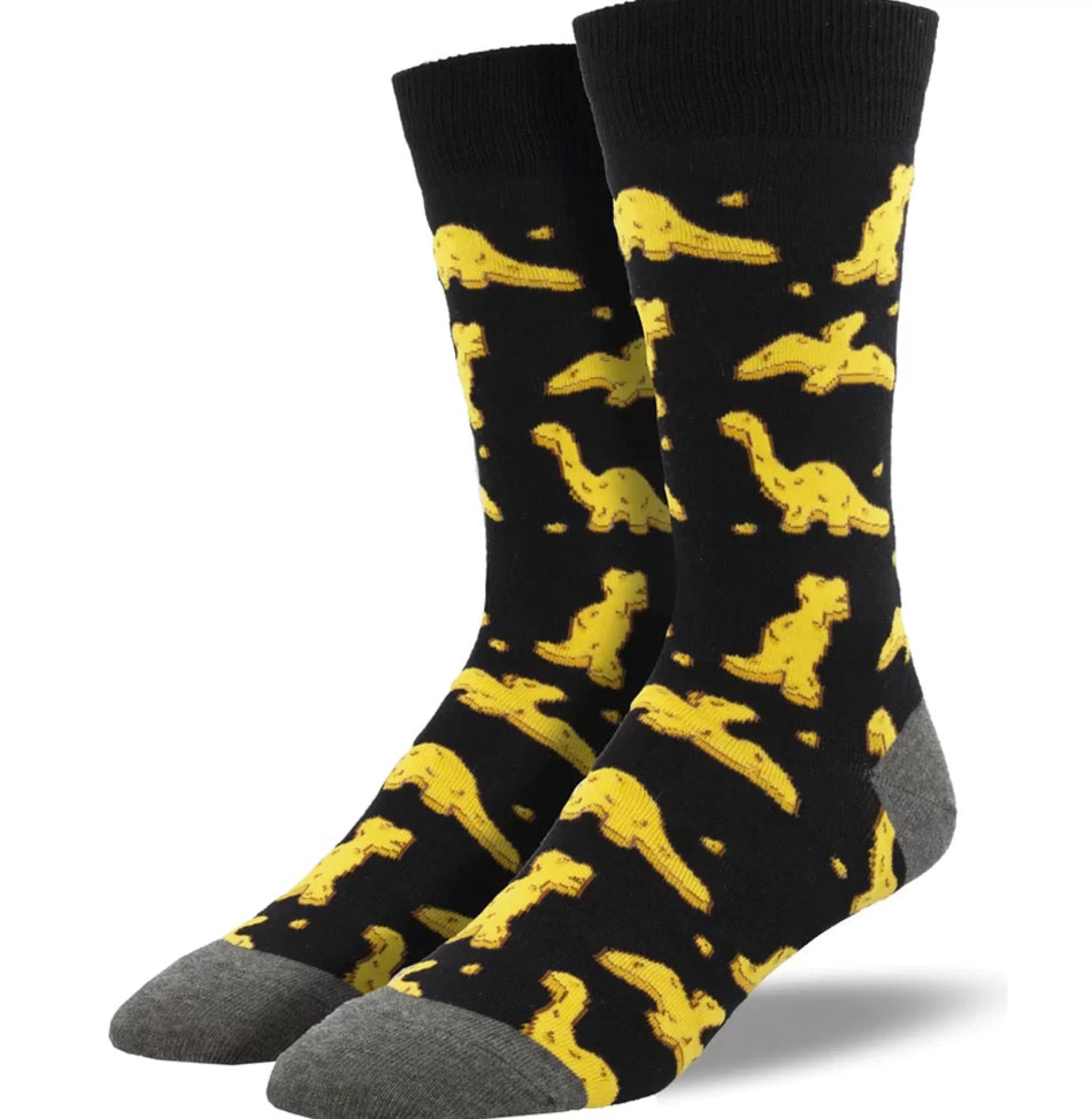 Discount SockSmith Men's Dino Nuggets Socks Black