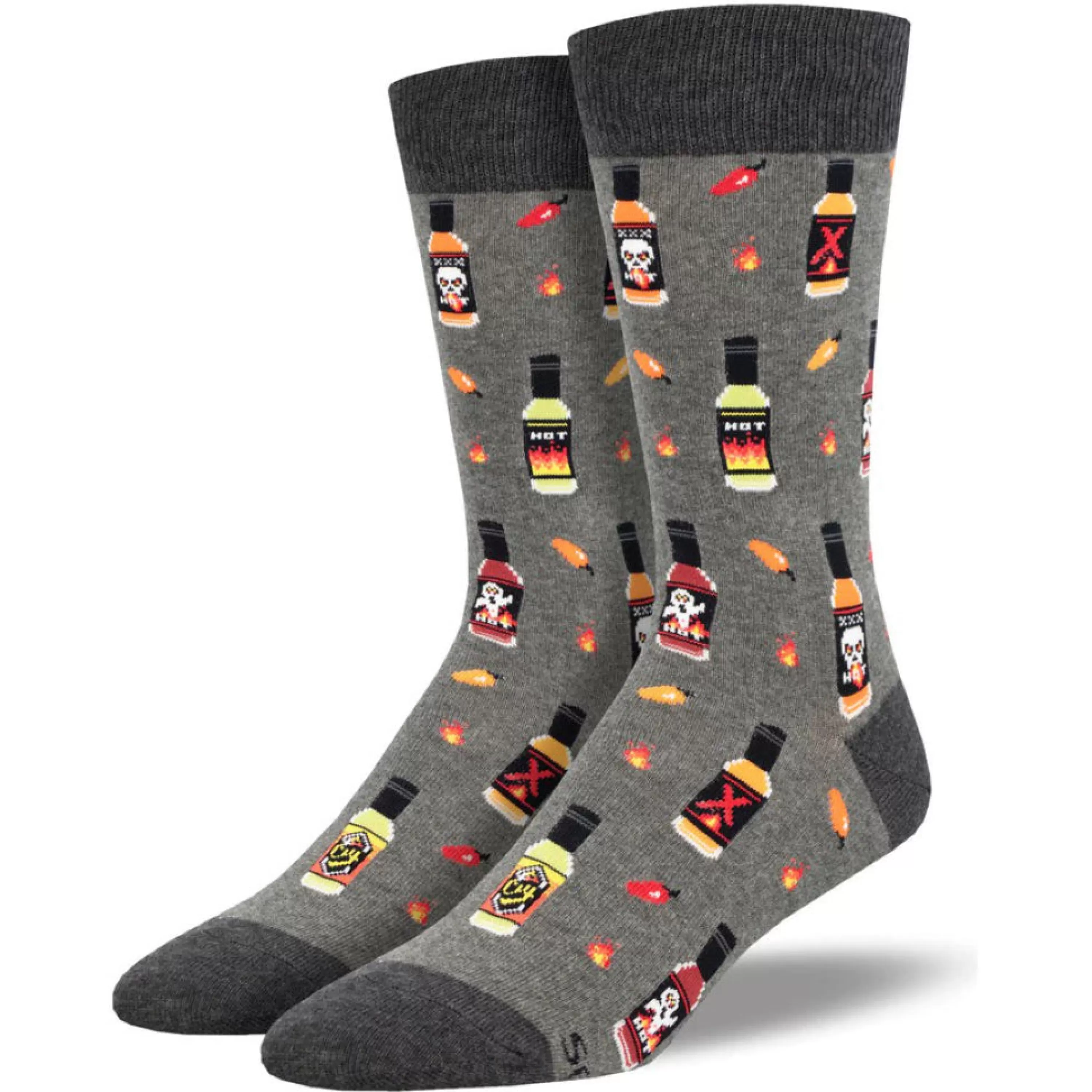 Fashion SockSmith Men's Hot In Here Socks Grey Heather