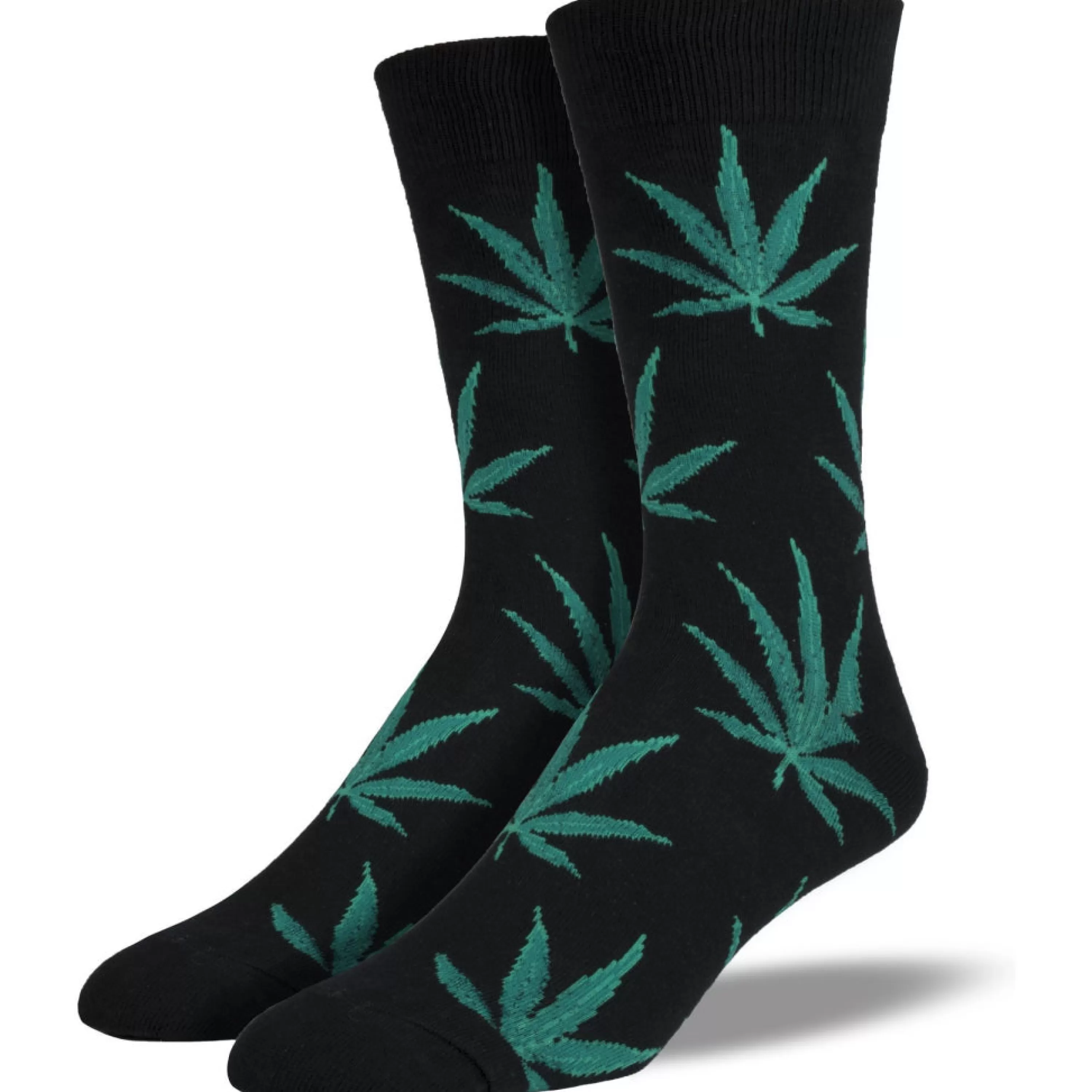 New SockSmith Men's Pot Leaves Socks Black