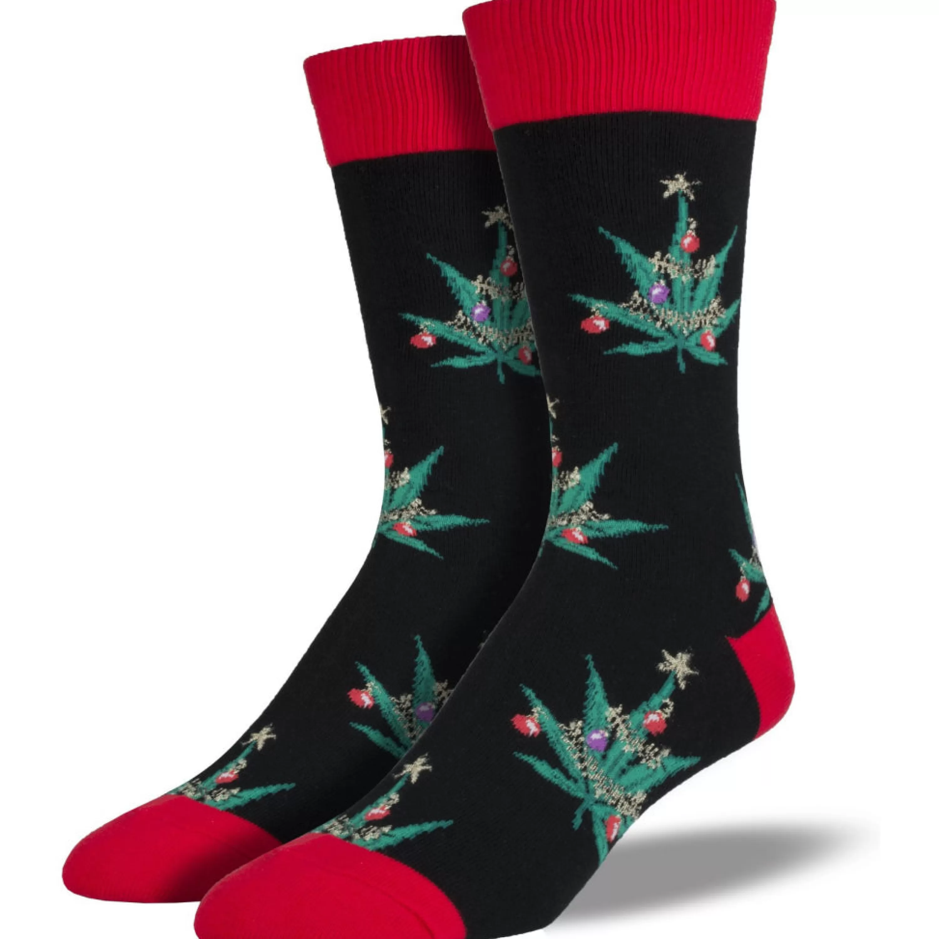 SockSmith Men's Pot Lovers Xmas Socks Black