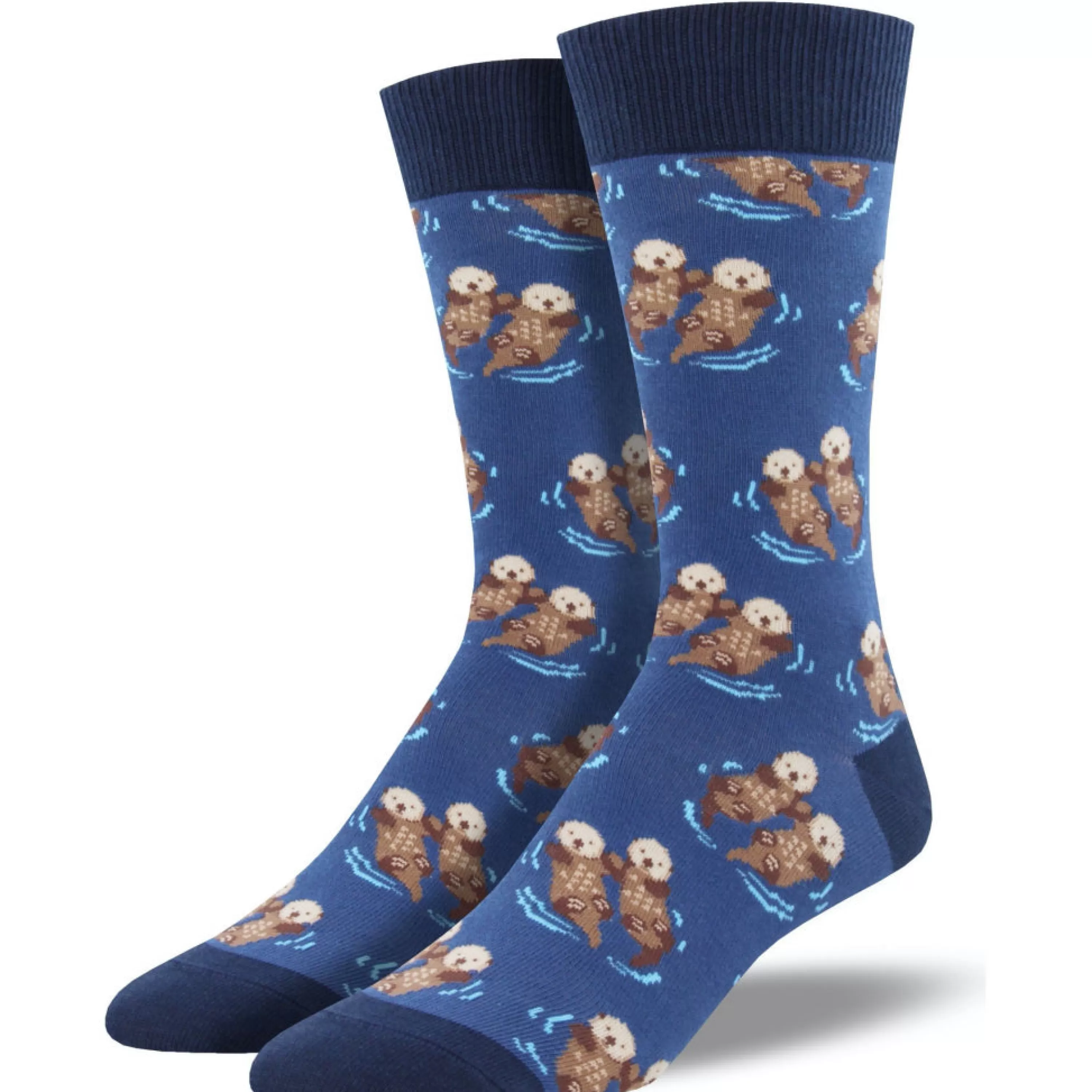 Best SockSmith Men's Significant Otter Socks Blue