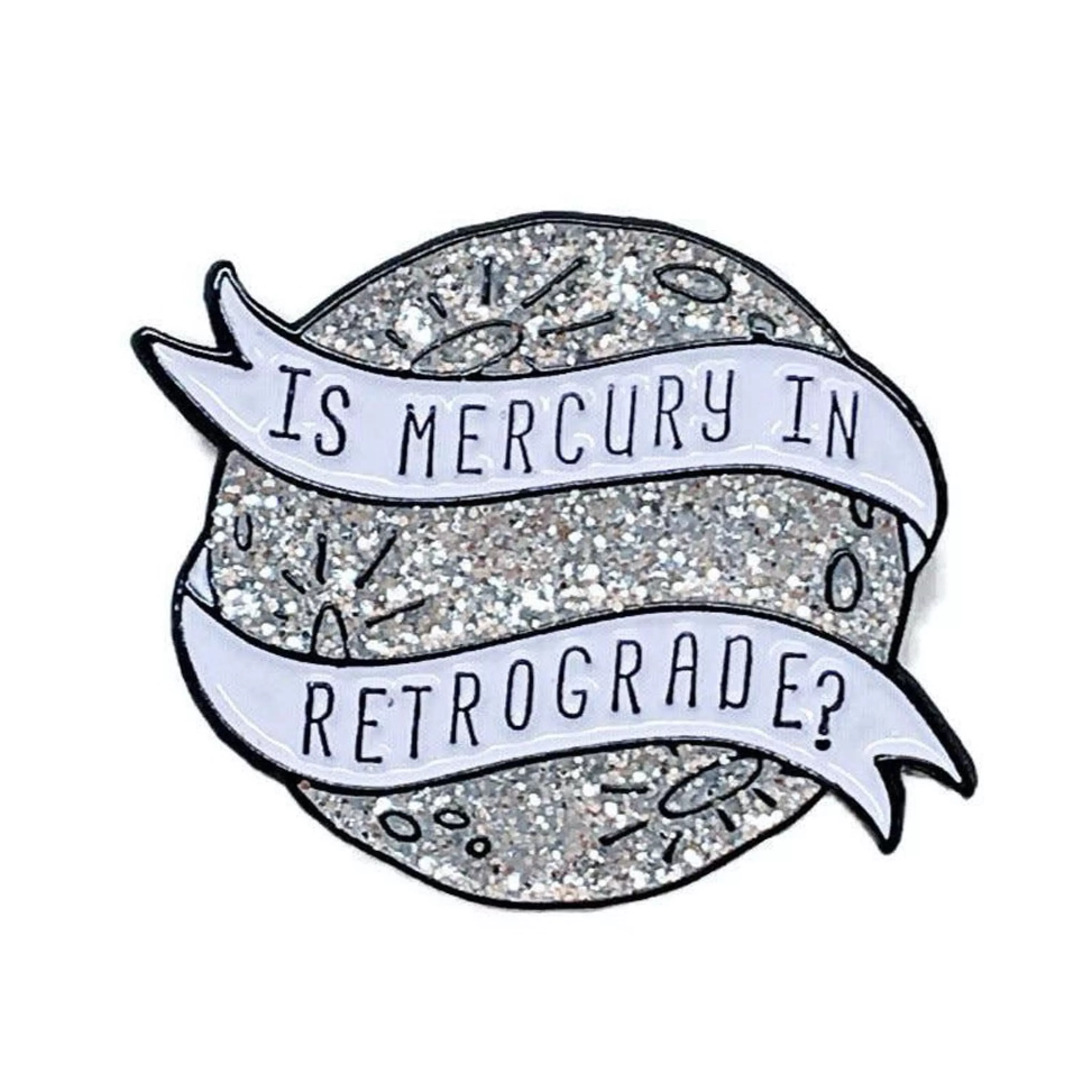 Fashion Tiny Hooray Mercury Retrograde Enamel Pin