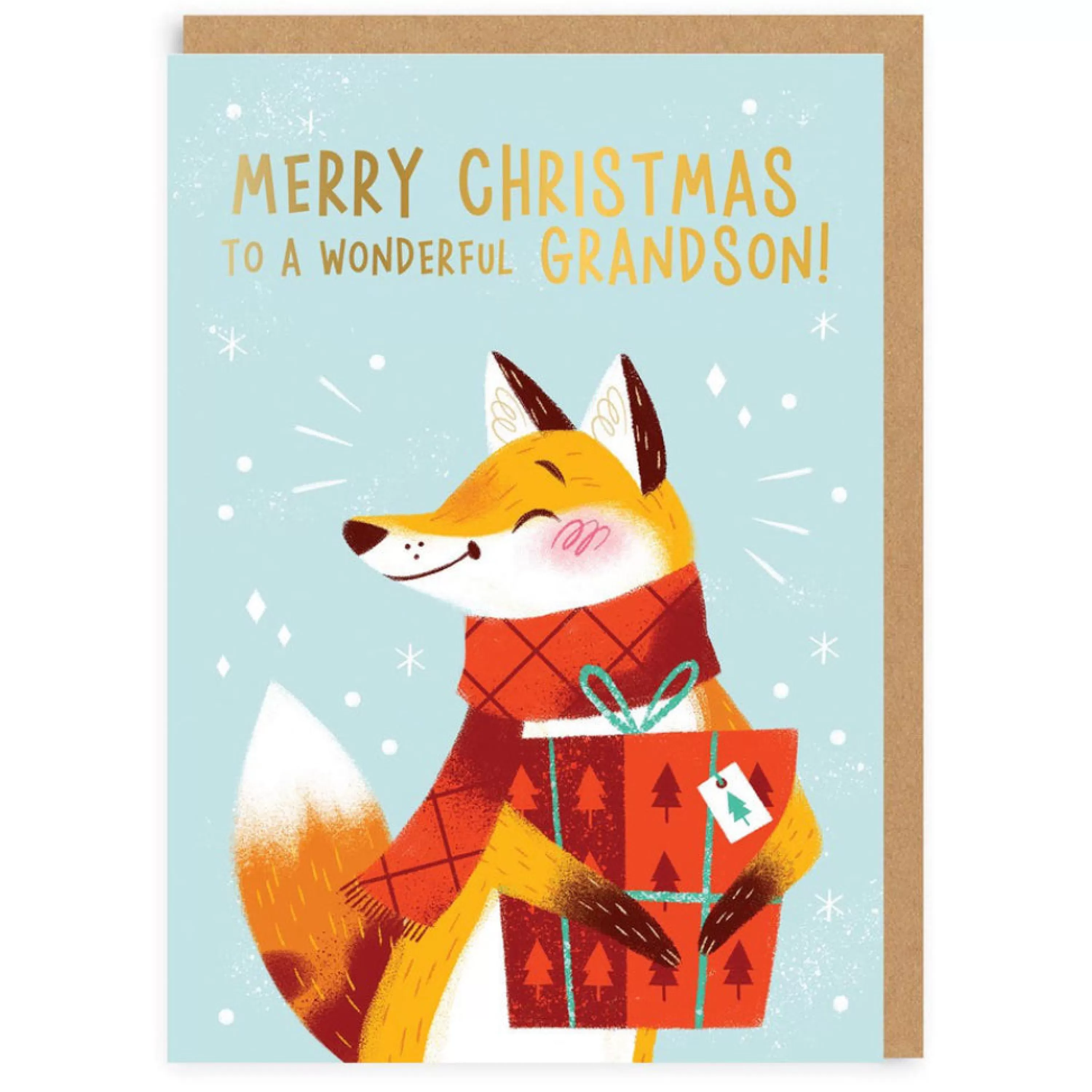 Ohh Deer Merry Christmas Grandson Card