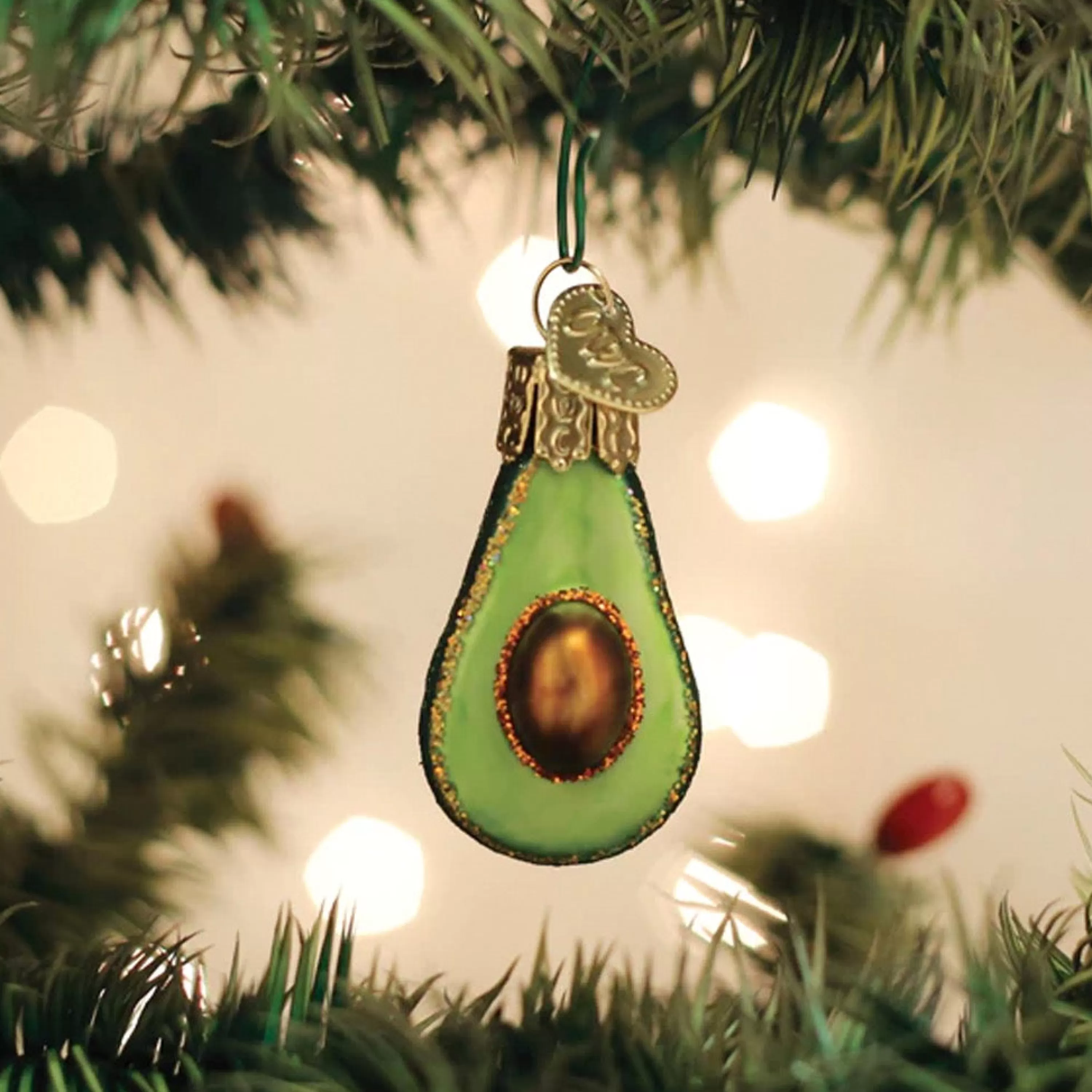 Old World Christmas Mini Avocado Ornament