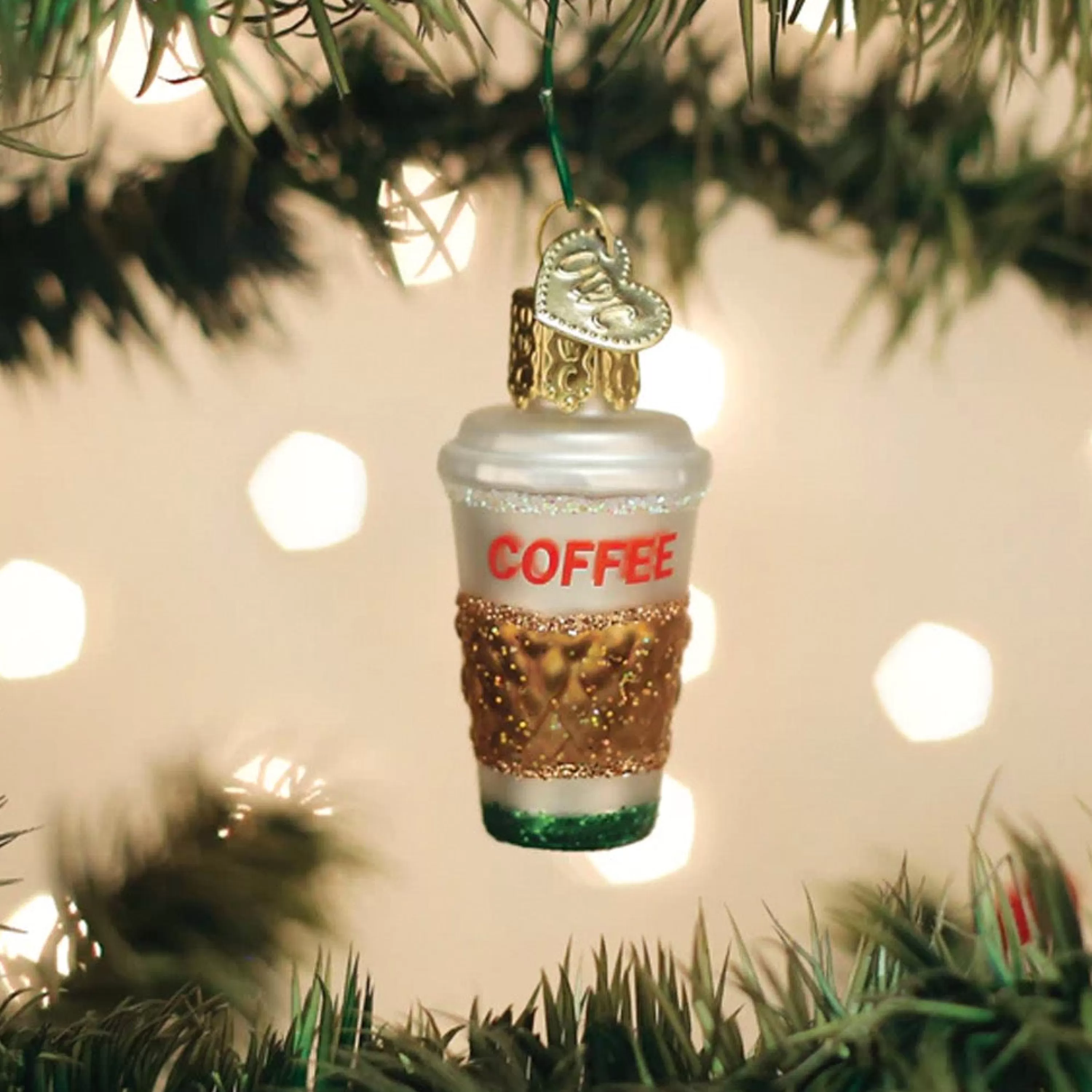 Old World Christmas Mini Coffee To Go Ornament