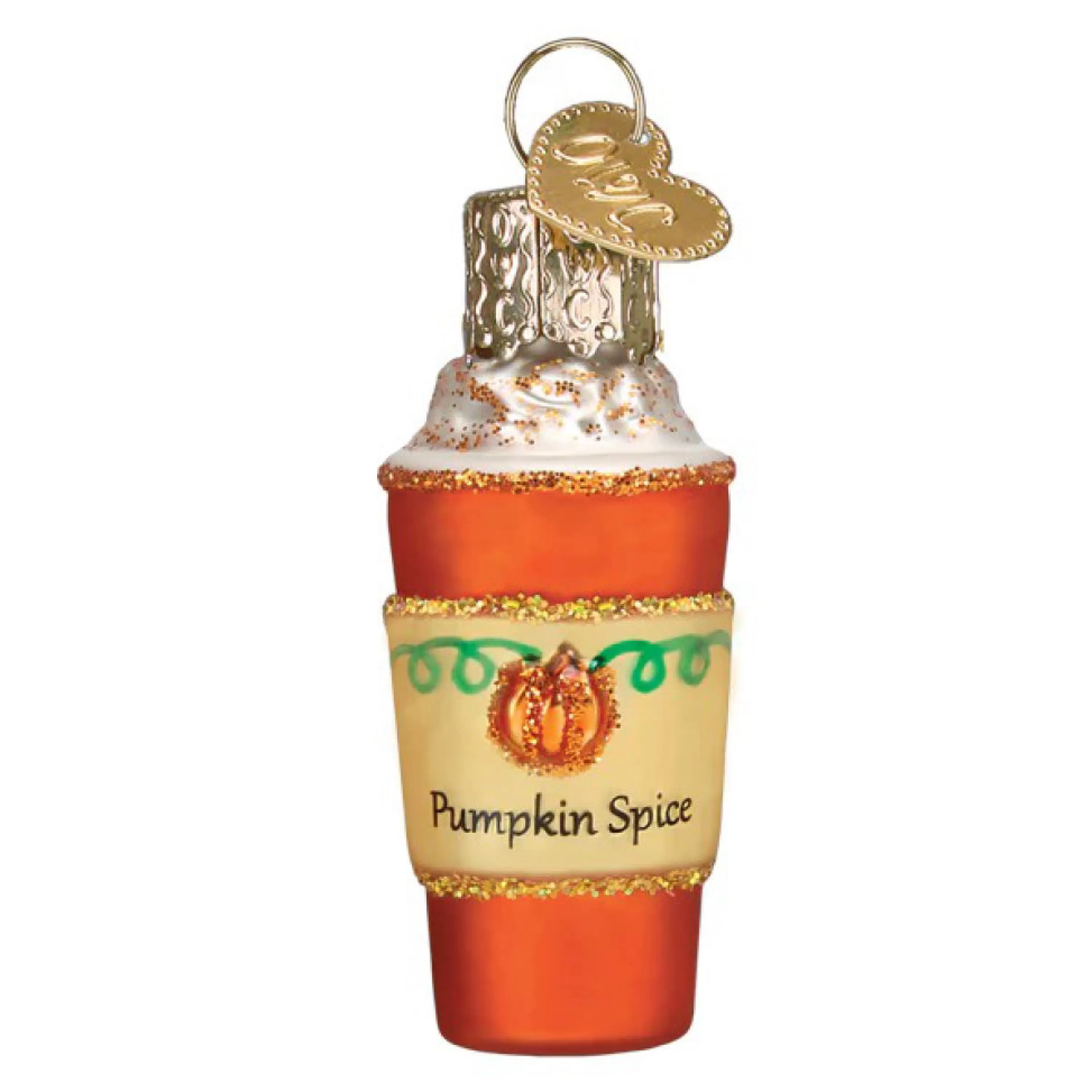 Old World Christmas Mini Pumpkin Spice Latte Ornament