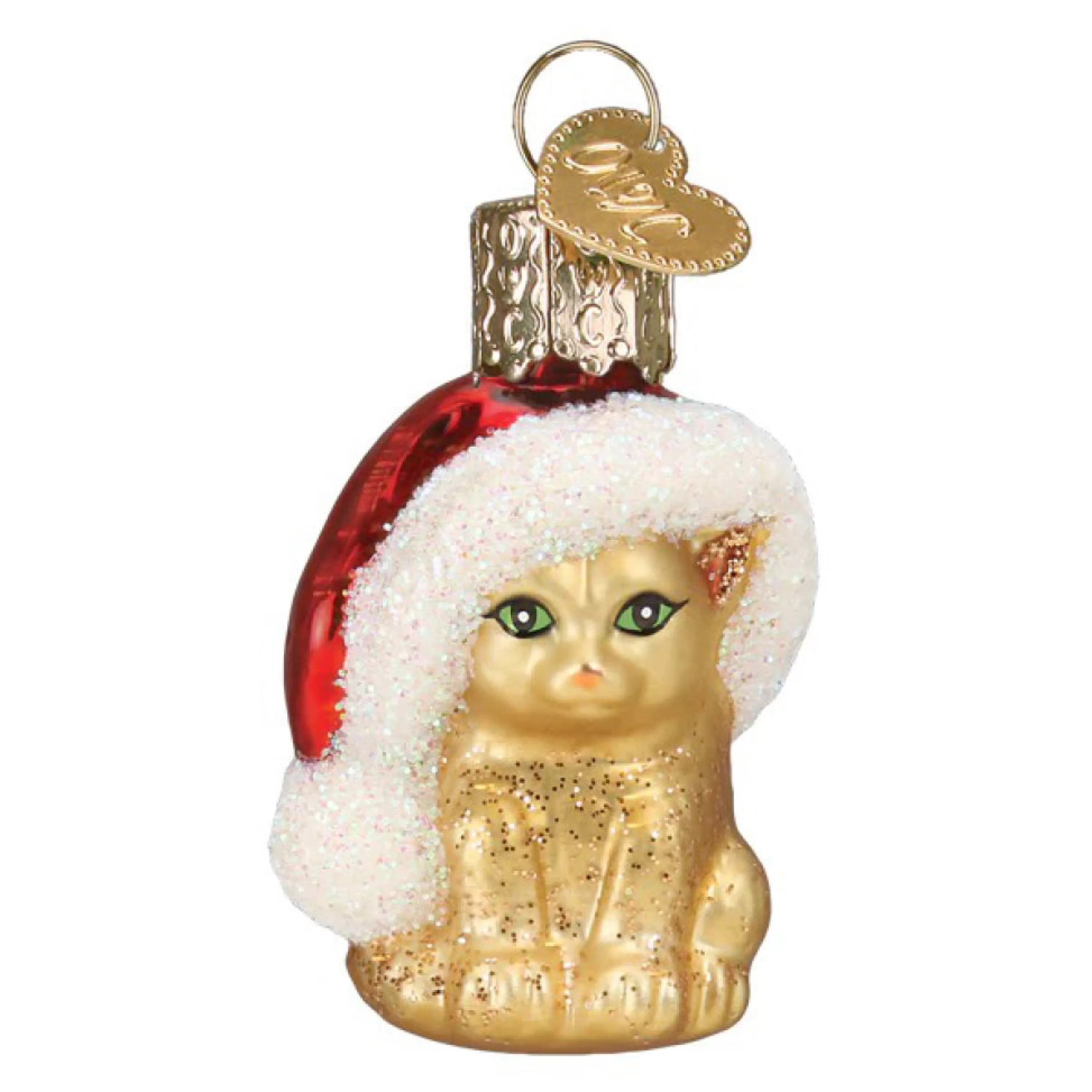 Old World Christmas Mini Santa's Kitten Ornament