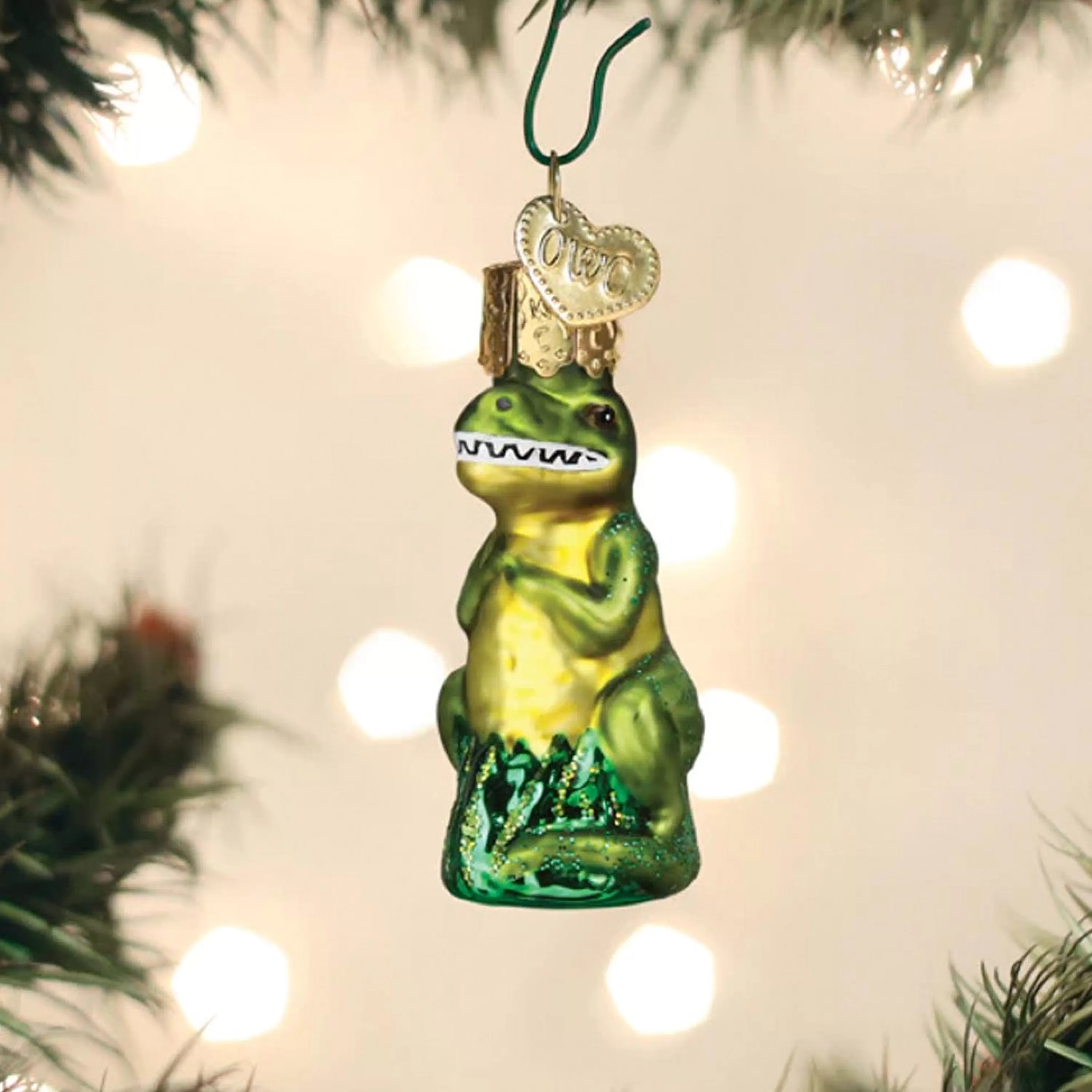 Old World Christmas Mini T Rex Ornament