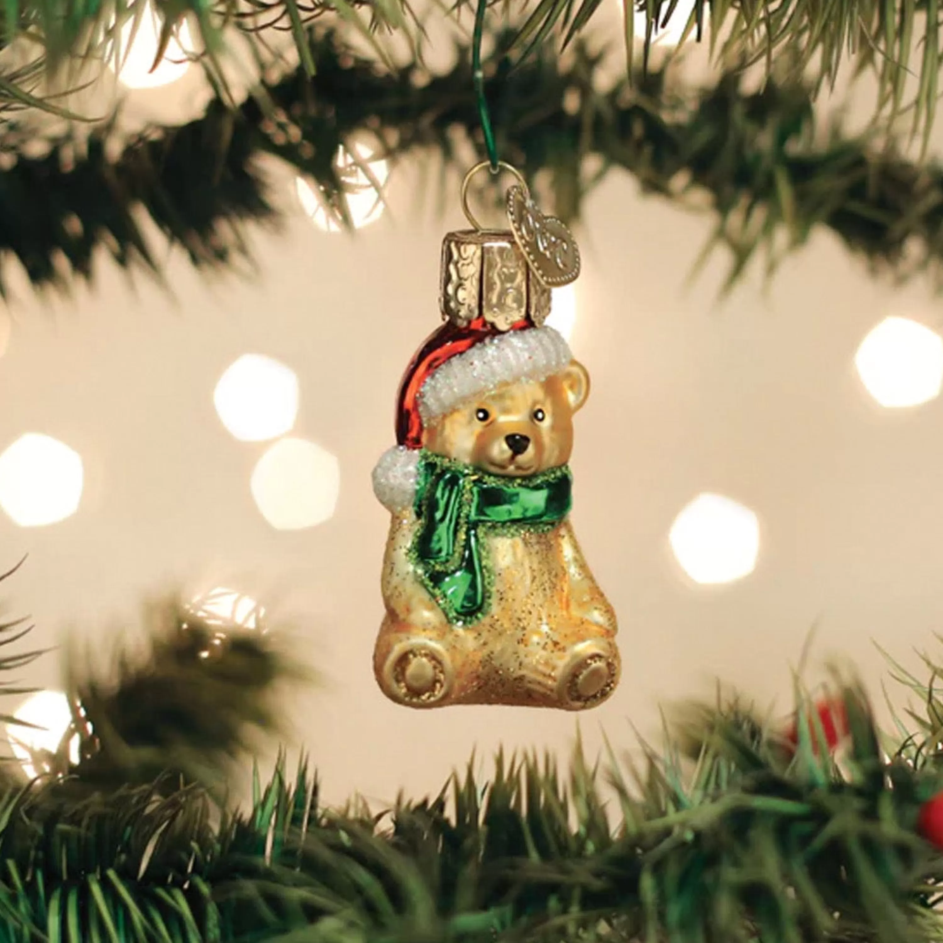 Old World Christmas Mini Teddy Bear Ornament