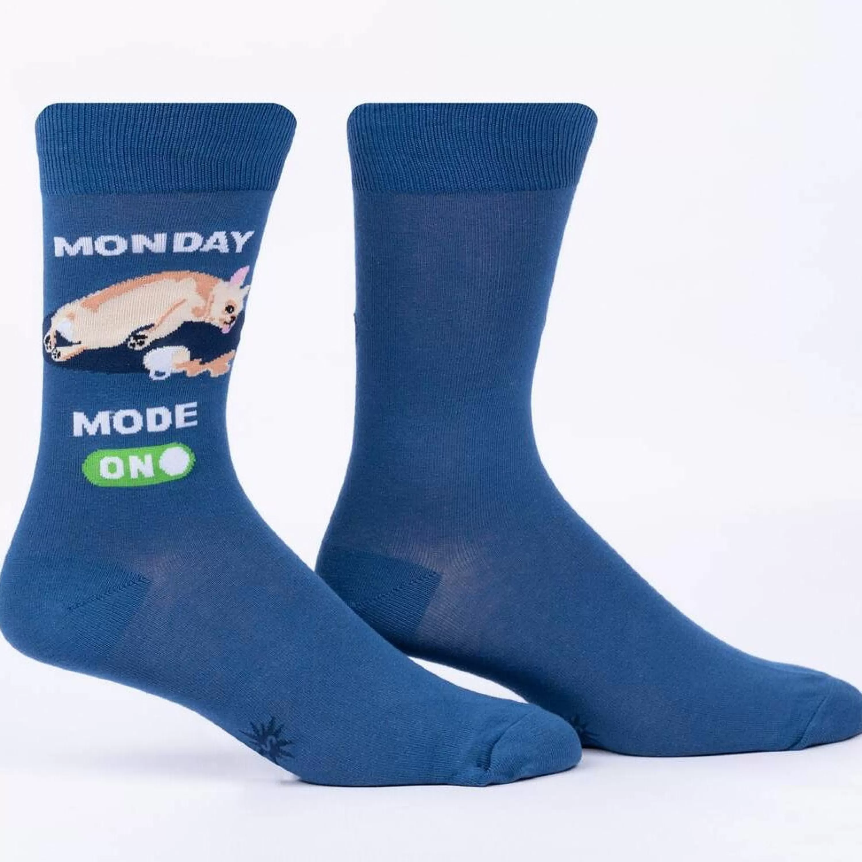 Store Sock It To Me Monday Mode, On Men's Crew Socks