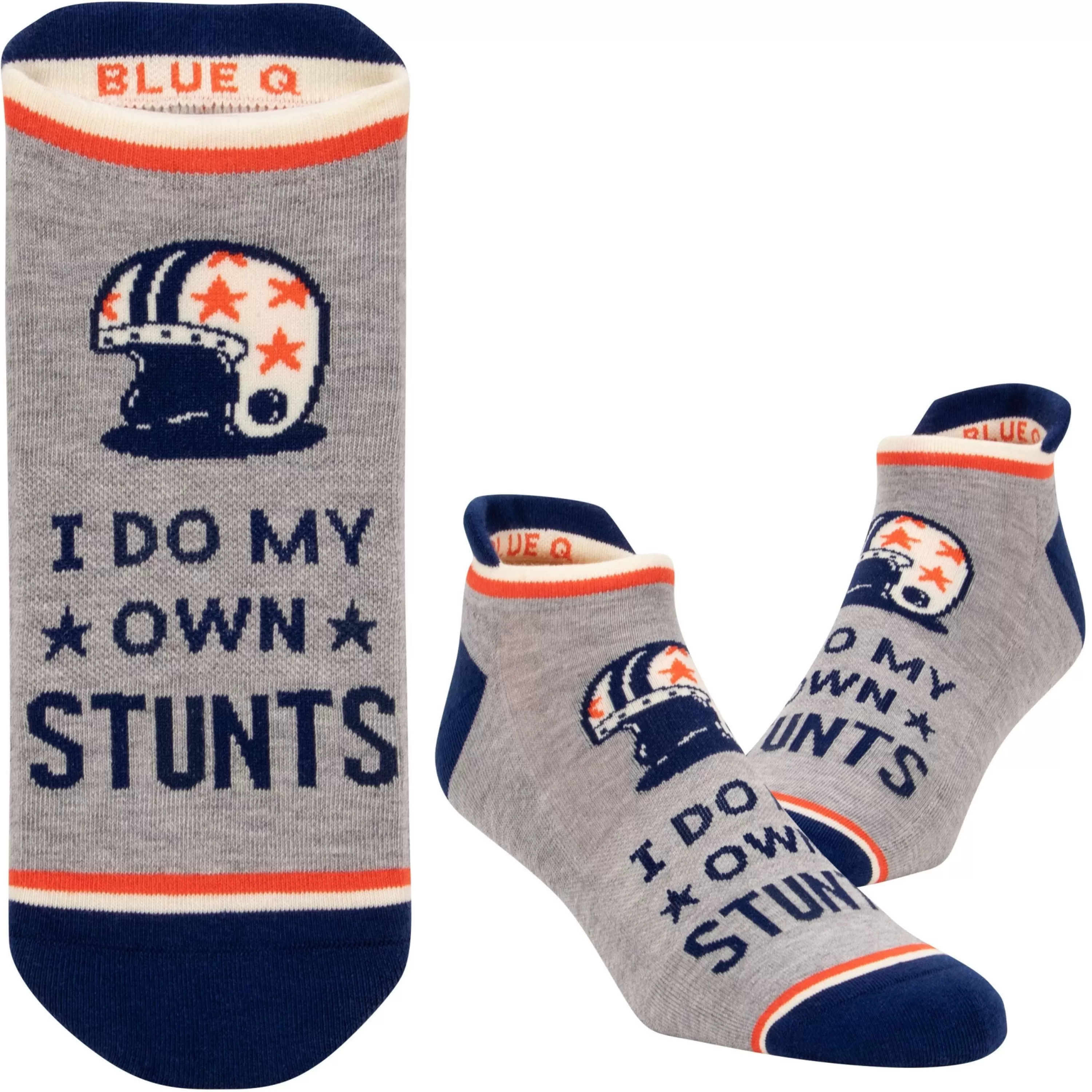 Sale Blue Q My Own Stunts Sneaker Socks