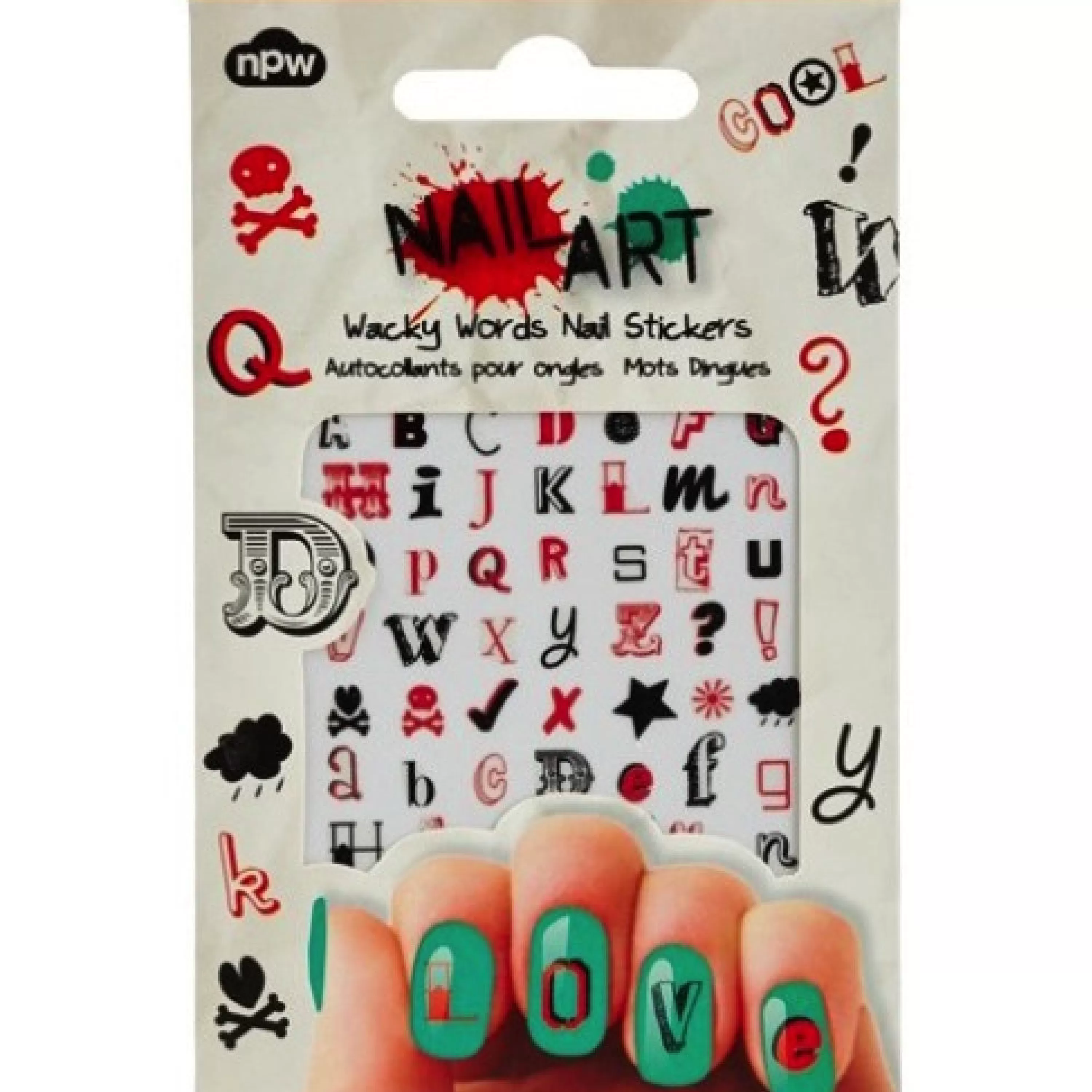 Discount NPW Nail Art Stickers - Wacky Words