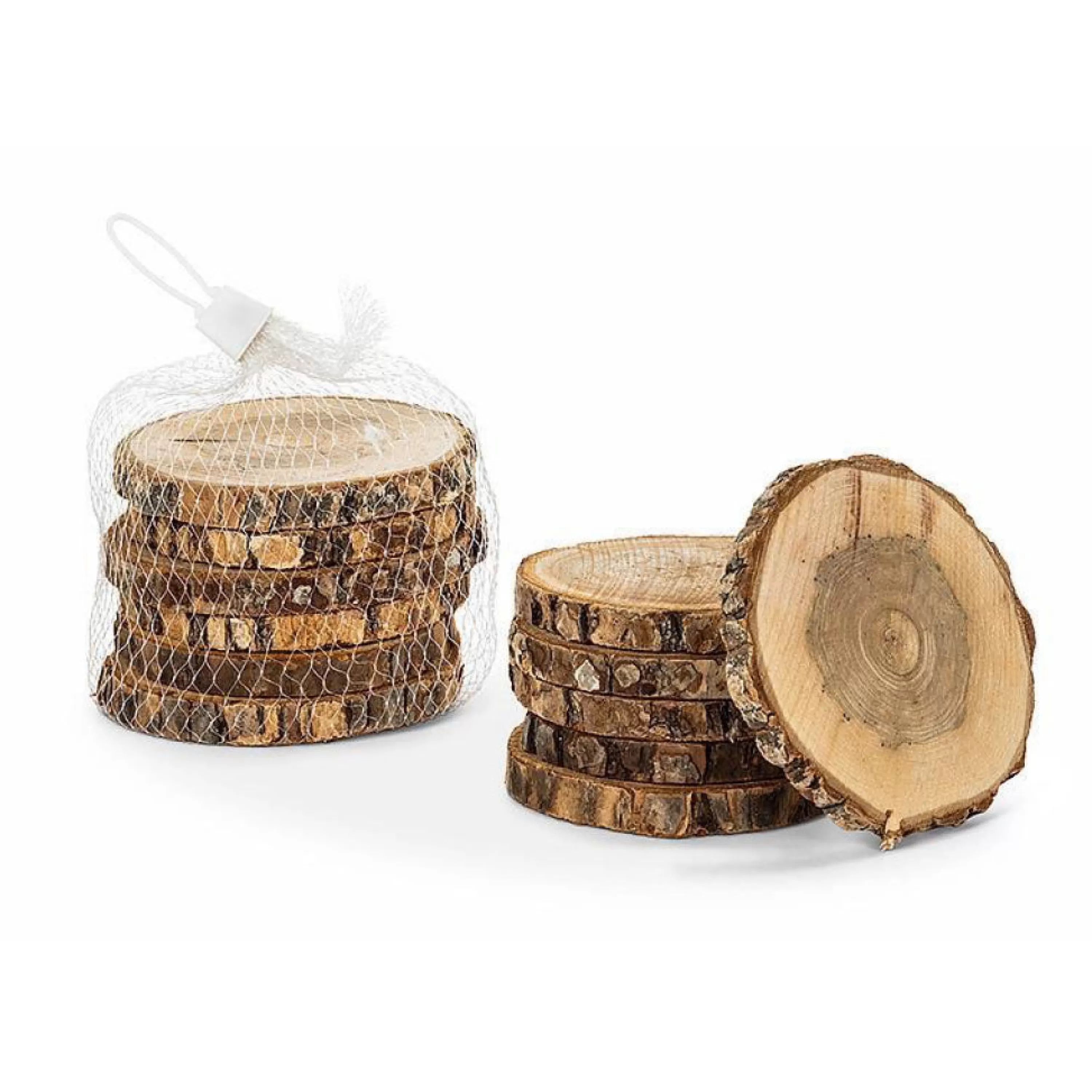 Outlet Abbott Collection Natural Bark Coasters