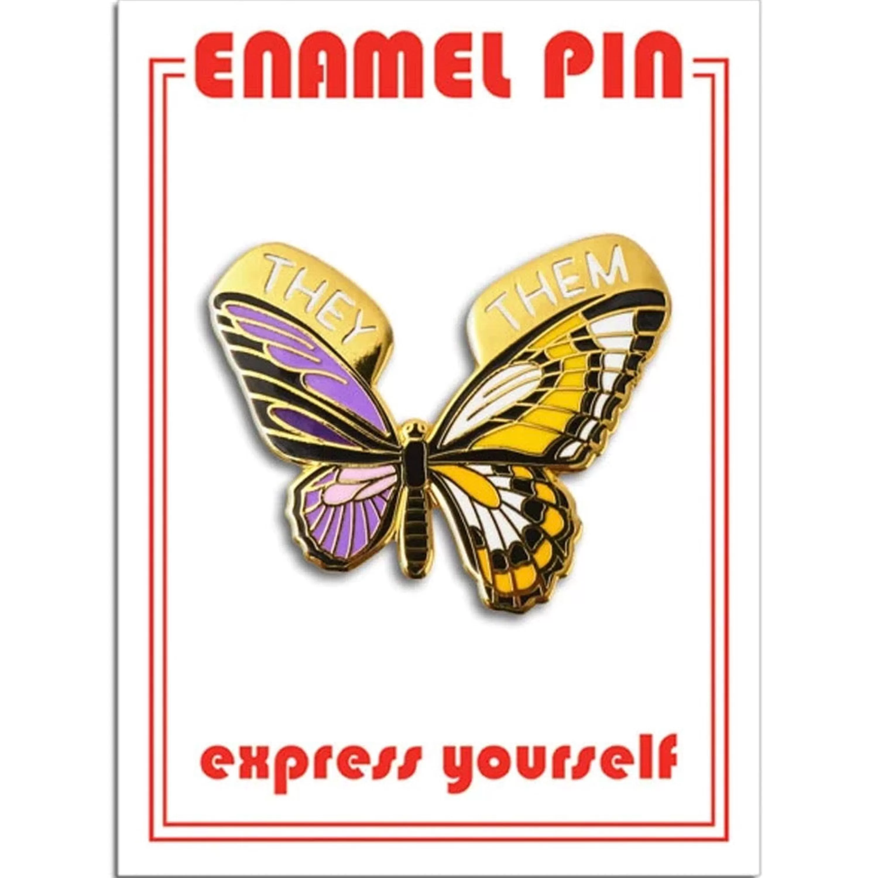 Flash Sale The Found Non-Binary Butterfly Enamel Pin