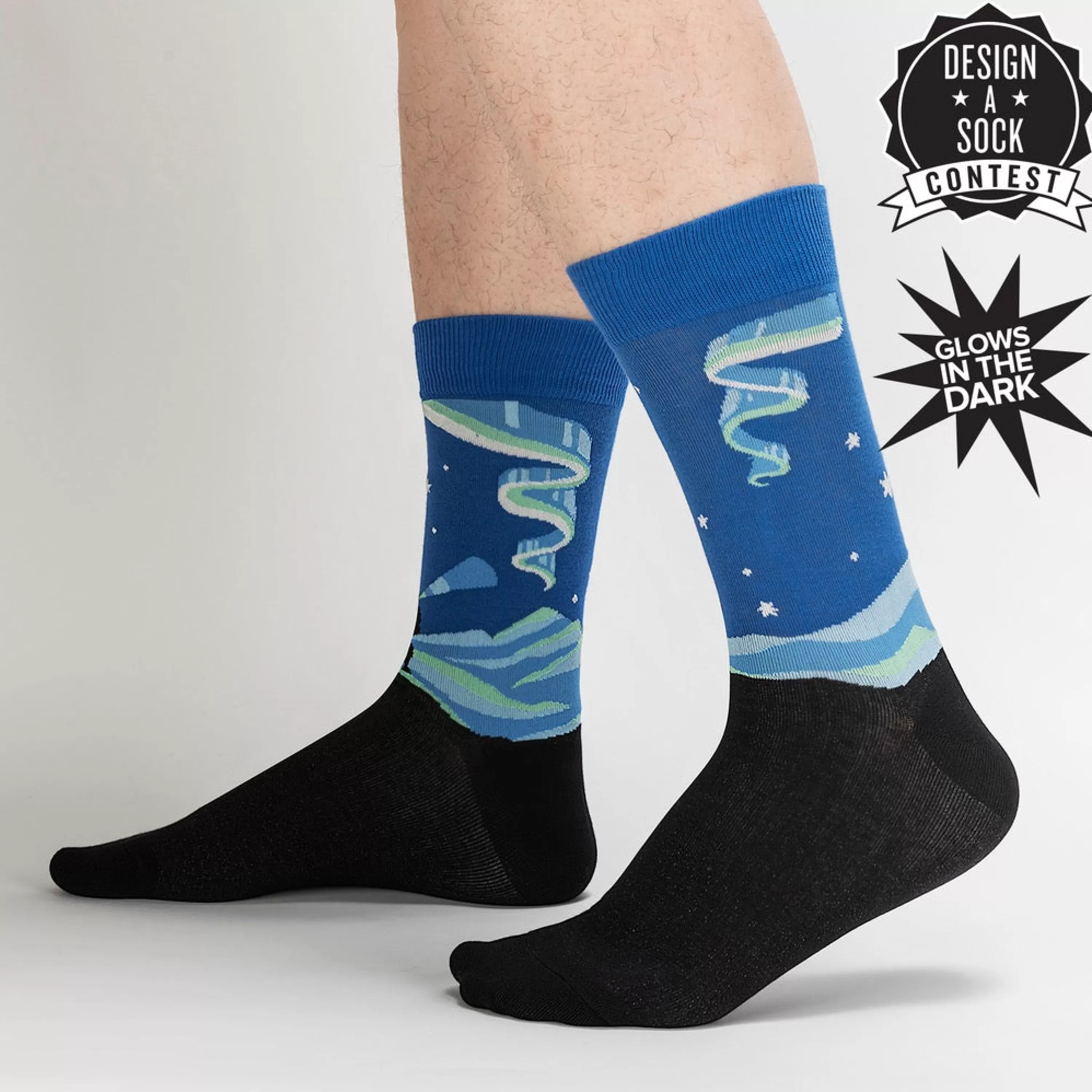 Best Sock It To Me Northern Lights Men's Crew Socks