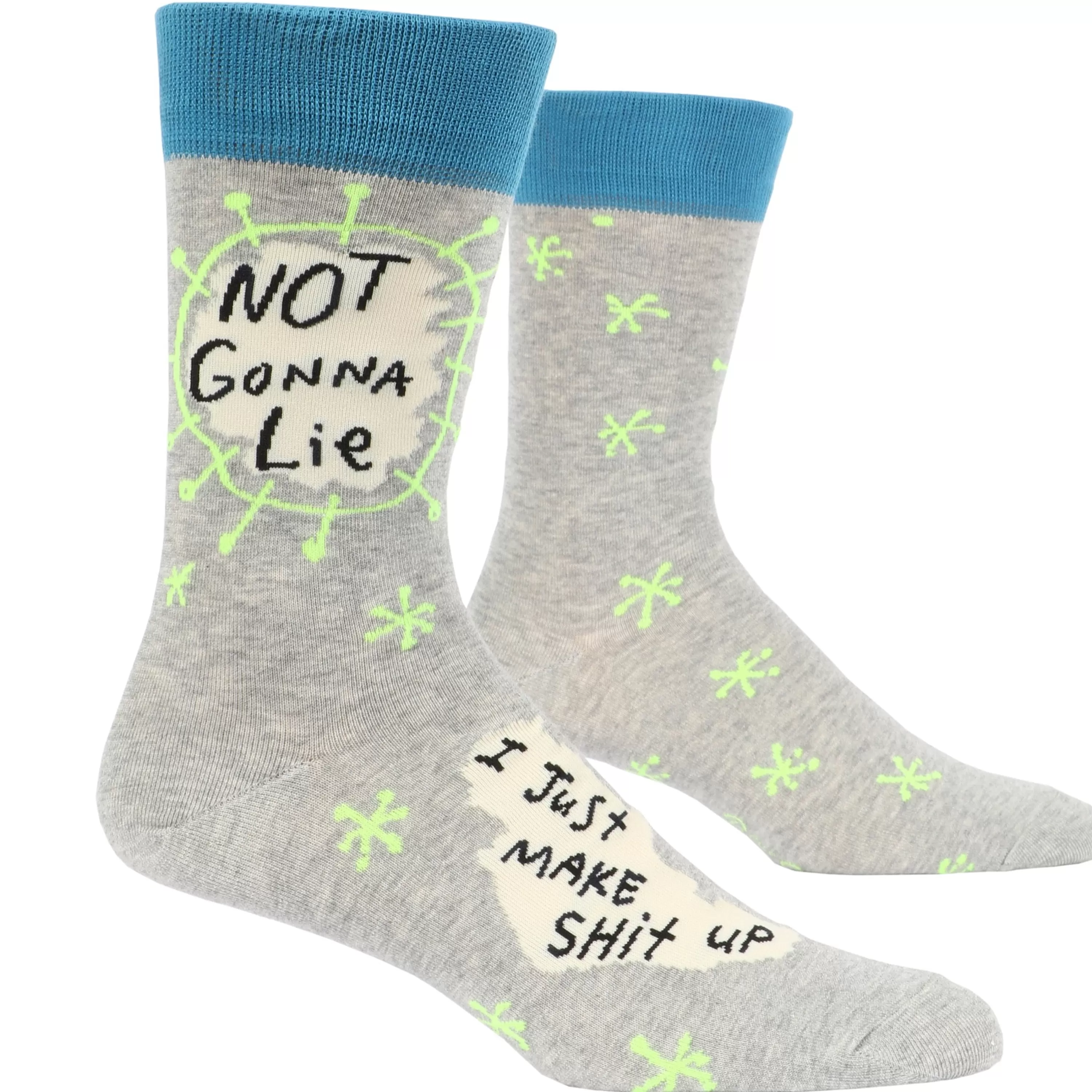 Discount Blue Q Not Gonna Lie Men's Crew Socks