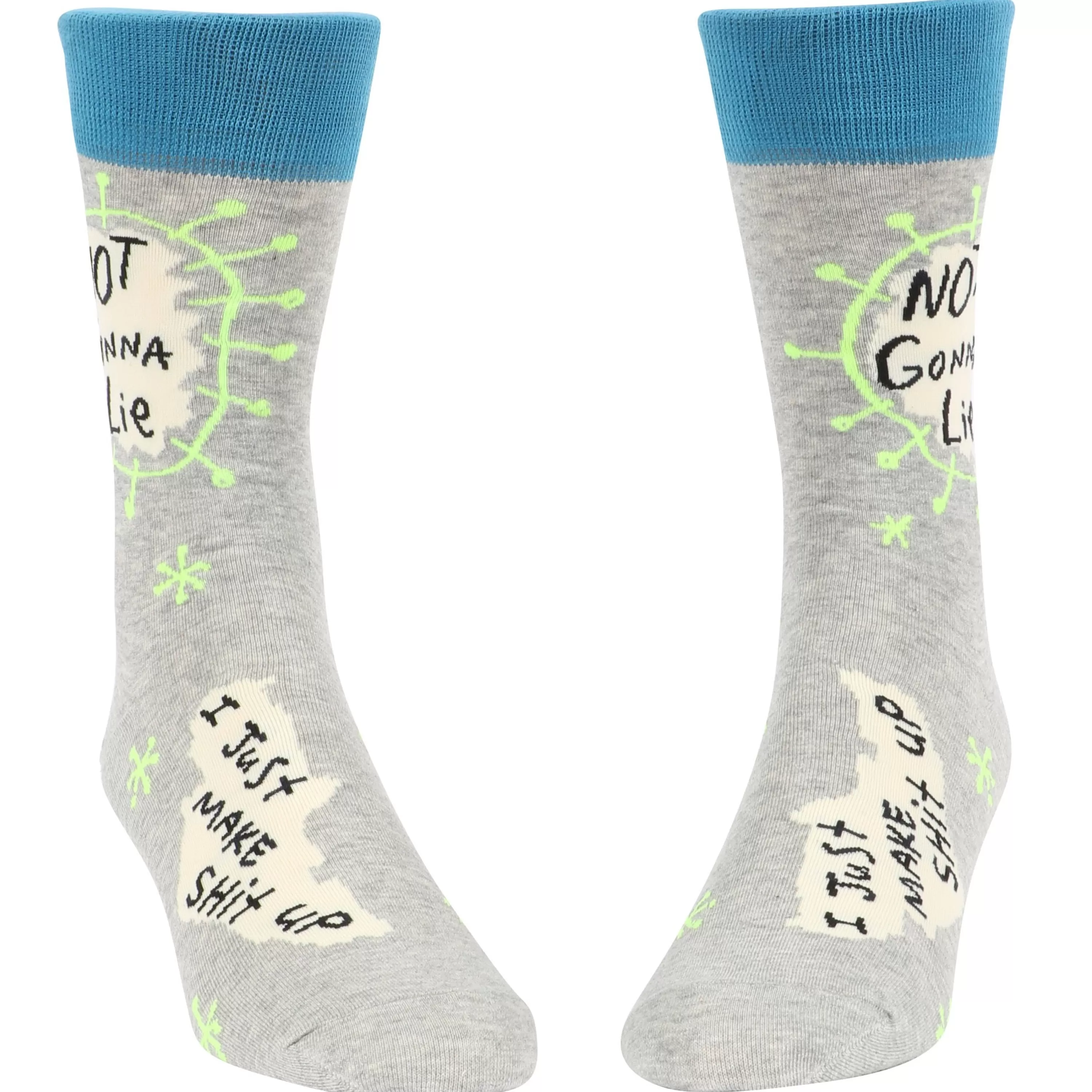 Discount Blue Q Not Gonna Lie Men's Crew Socks