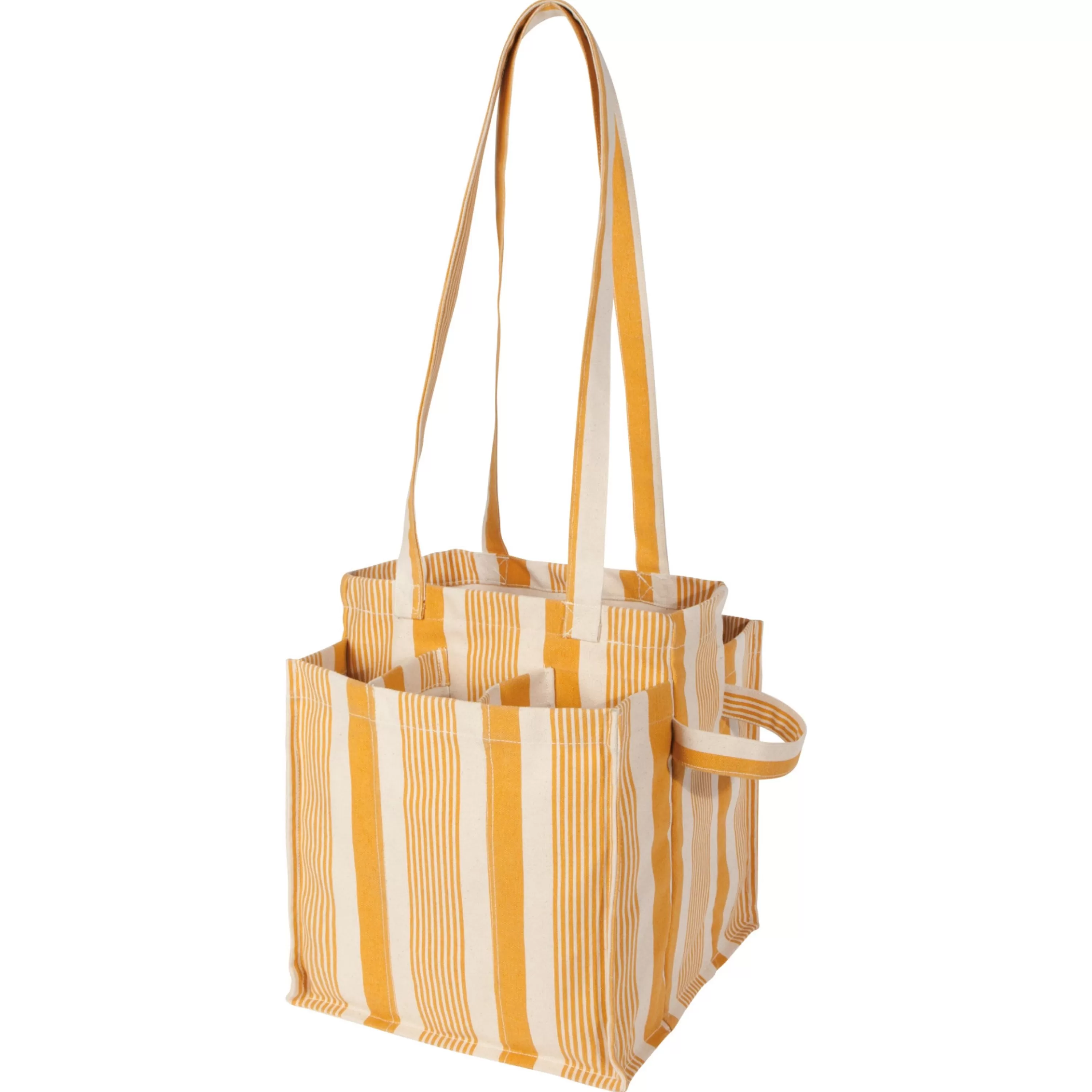 Cheap Danica Ochre Stripe Shopping Tote