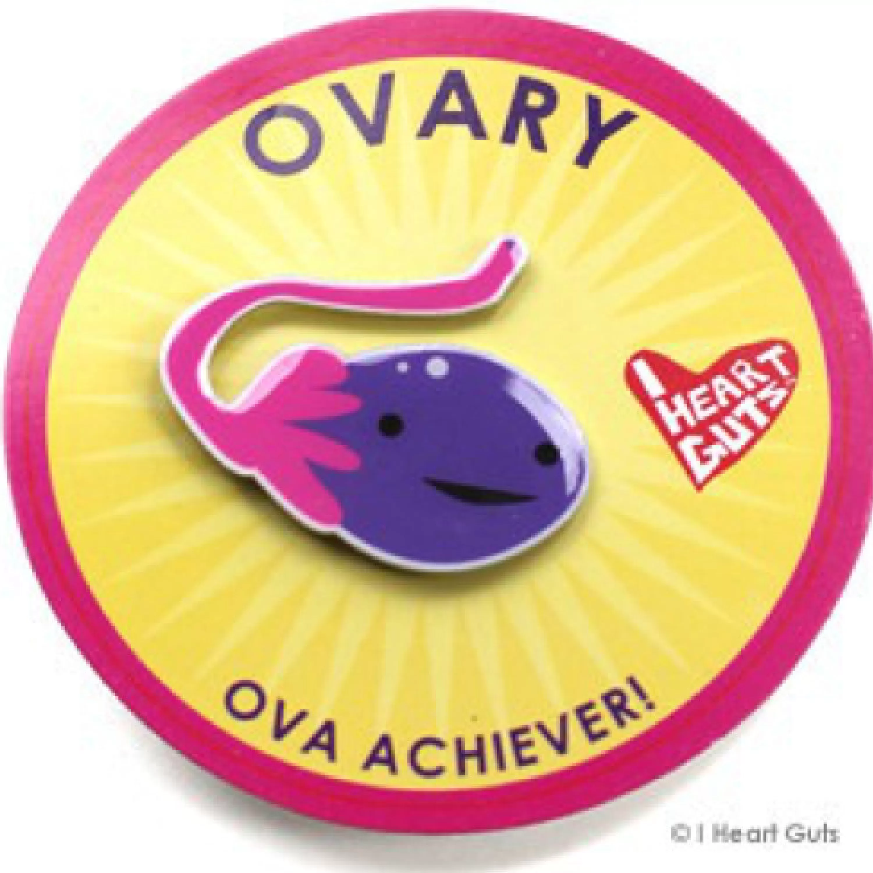 Fashion I Heart Guts Ovary Lapel Pin