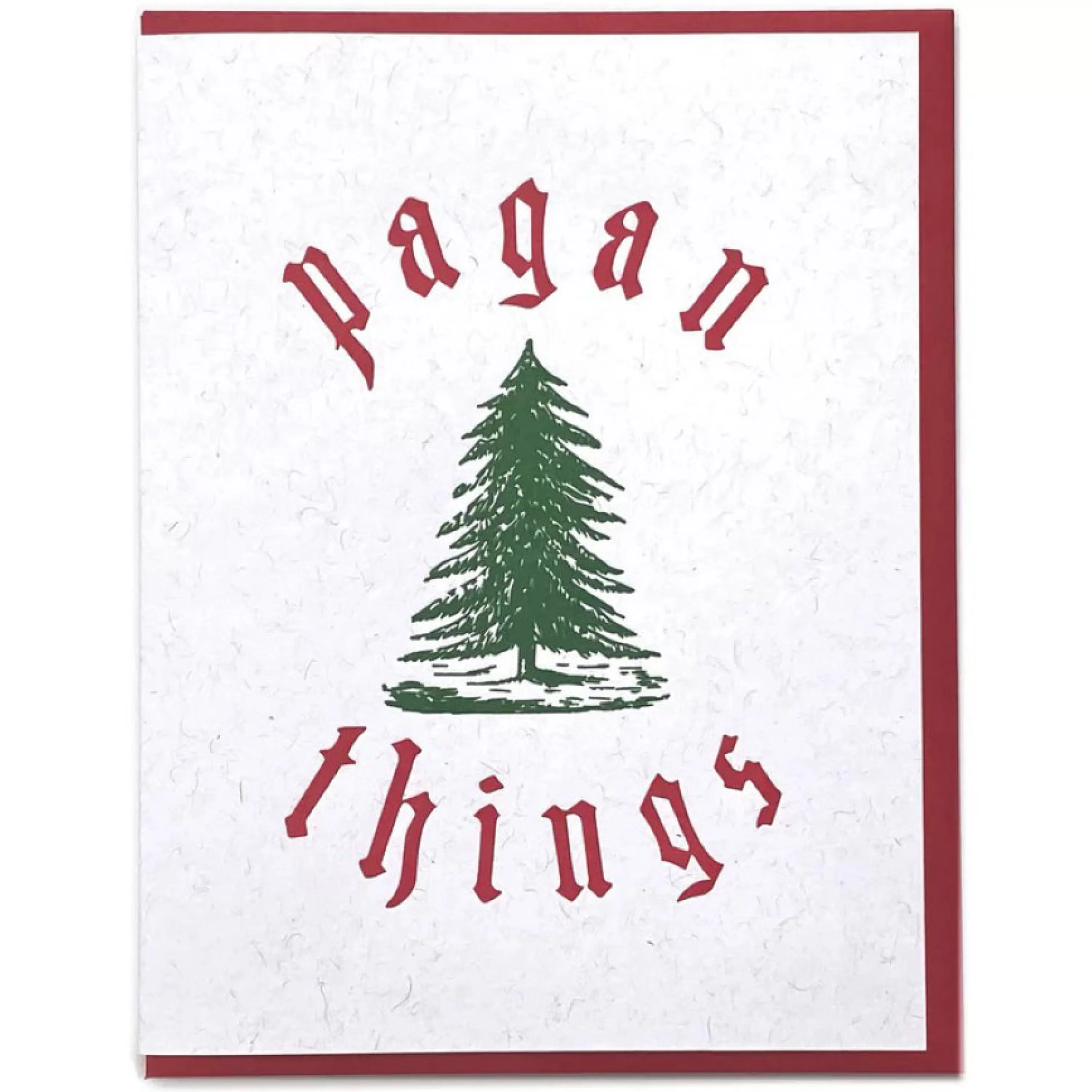 Lady Pilot Letterpress Pagan Things Christmas Card