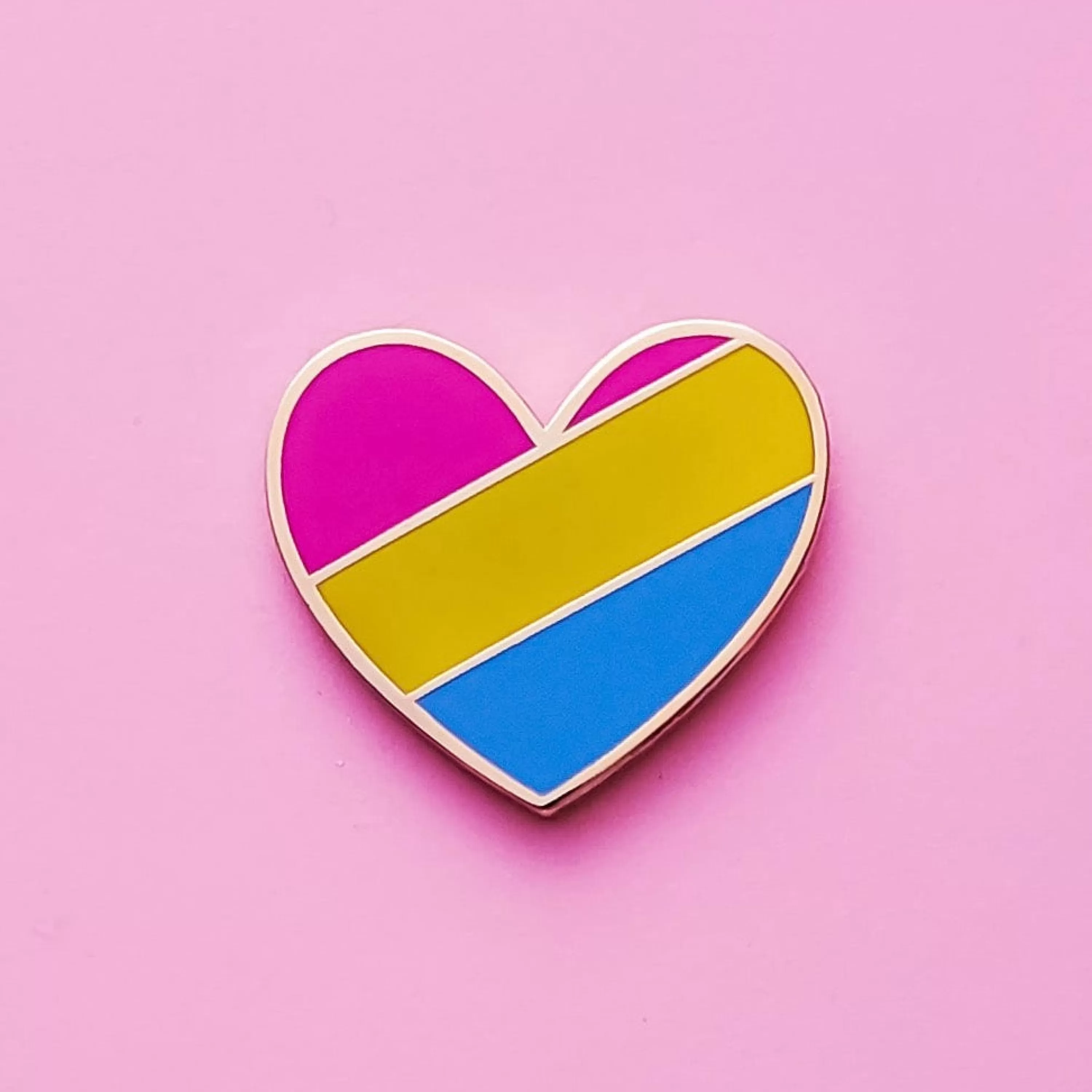 Hot Little Rainbow Paper Co. Pan Flag Heart Enamel Pin