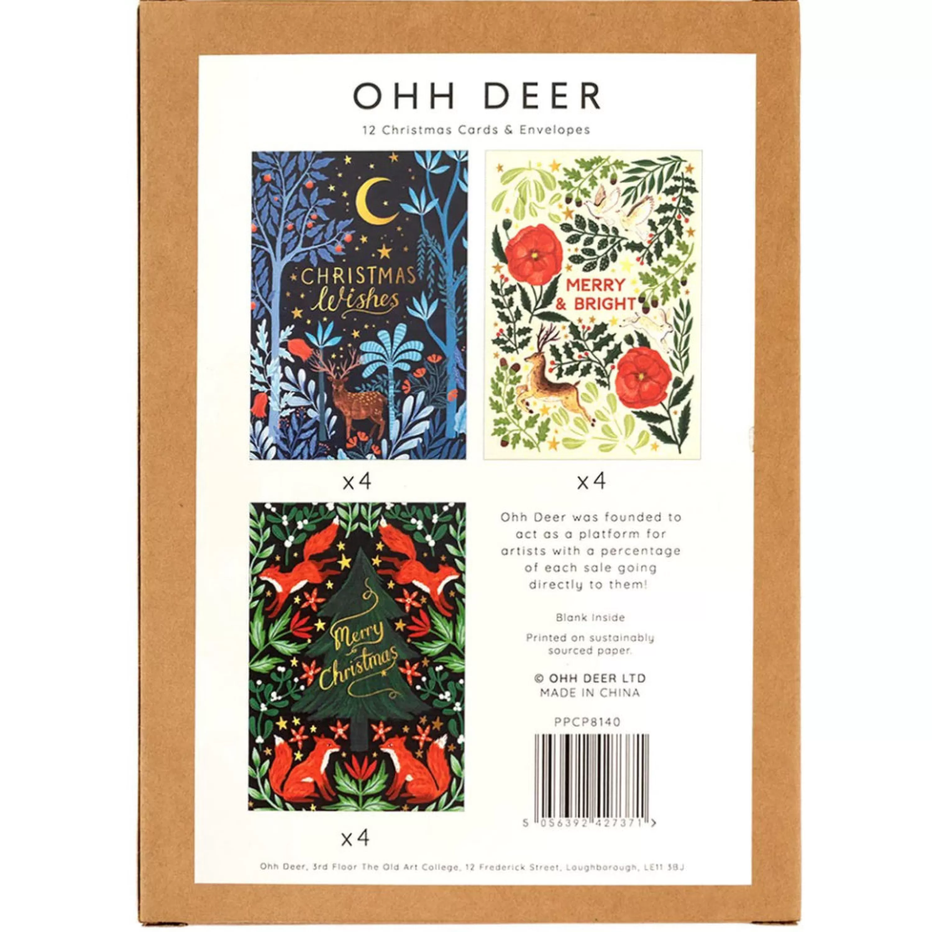 Ohh Deer Papio Press Christmas Card Set