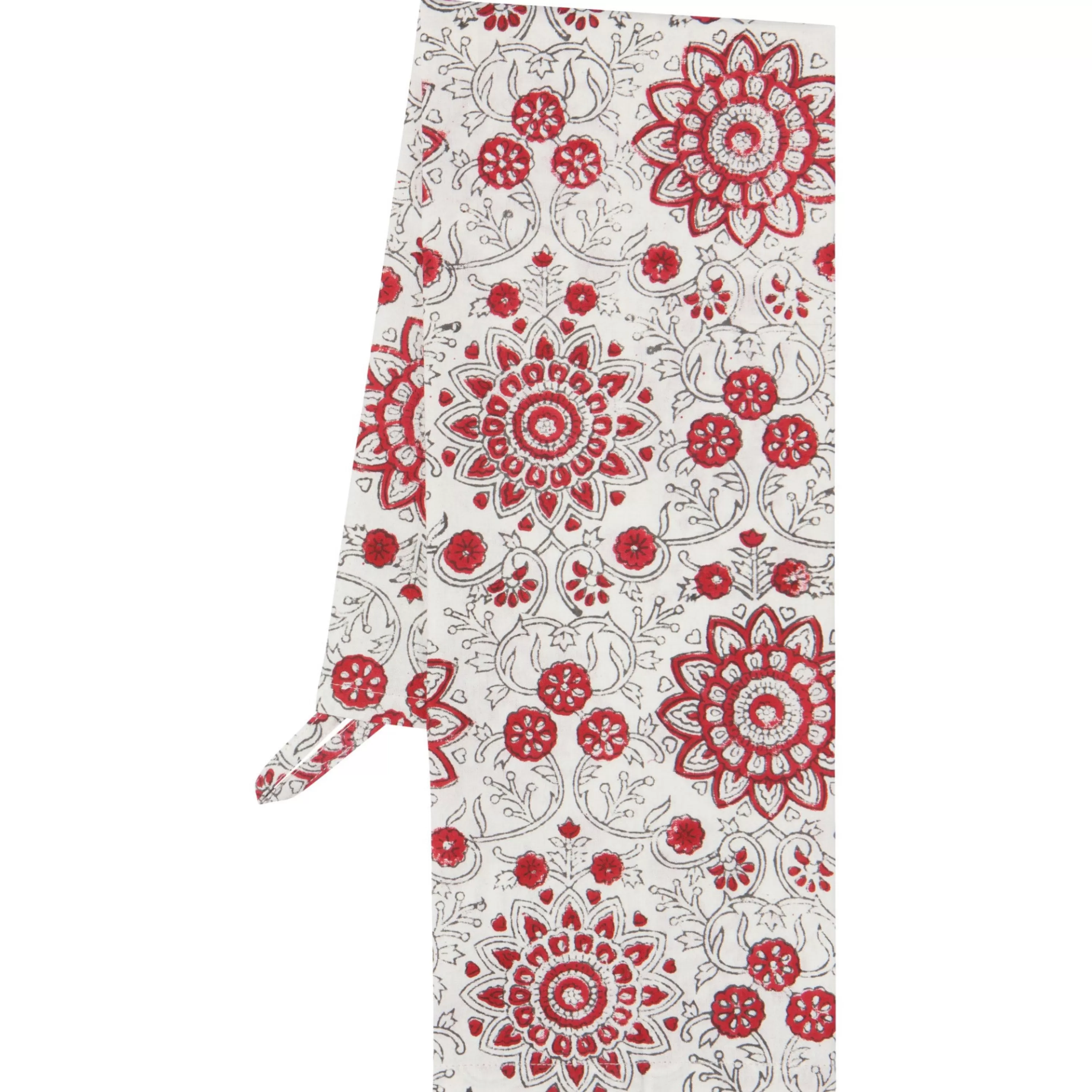 Best Sale Danica Passionflower Block Print Tea Towel