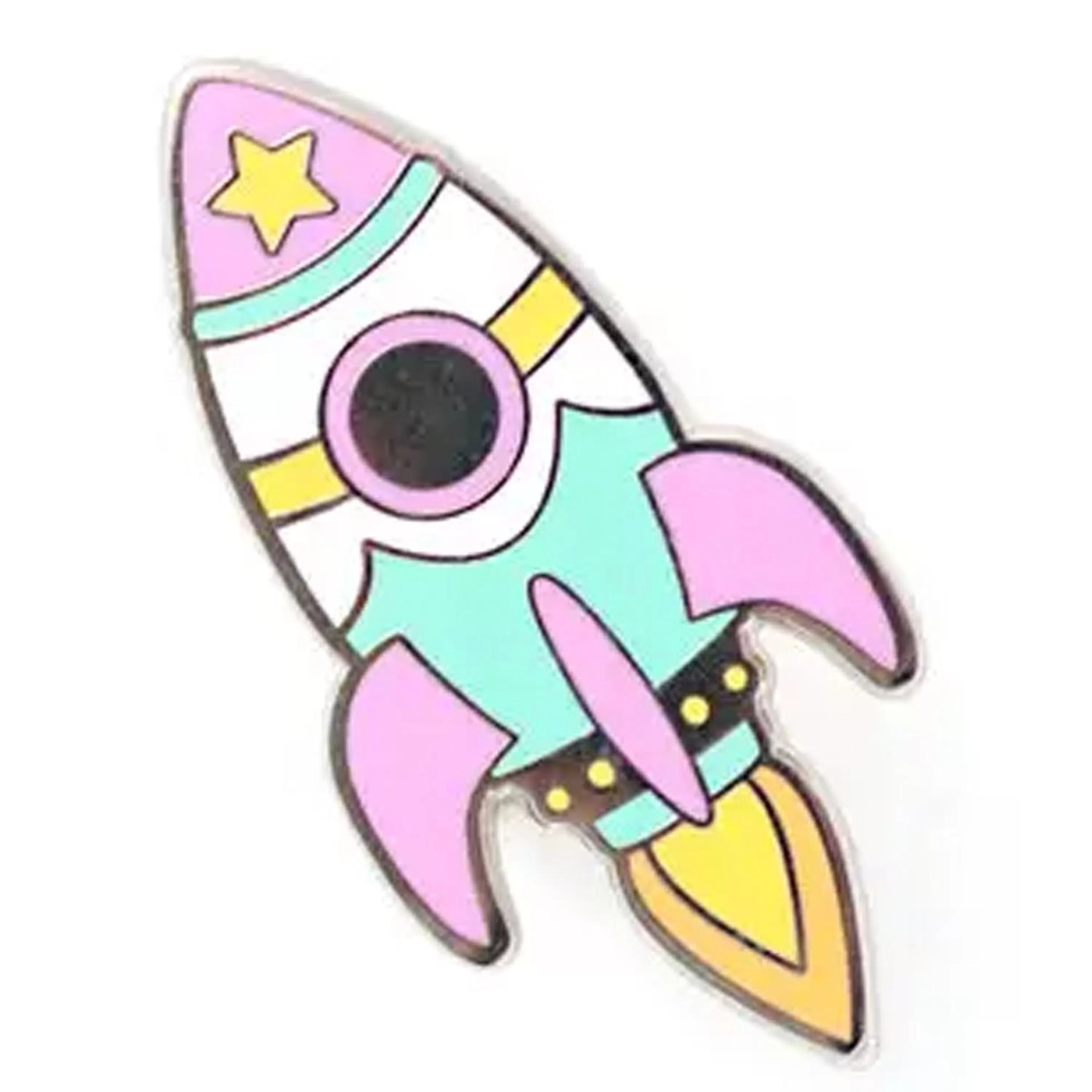 Hot LuxCups Creative Pastel Rocket Pin