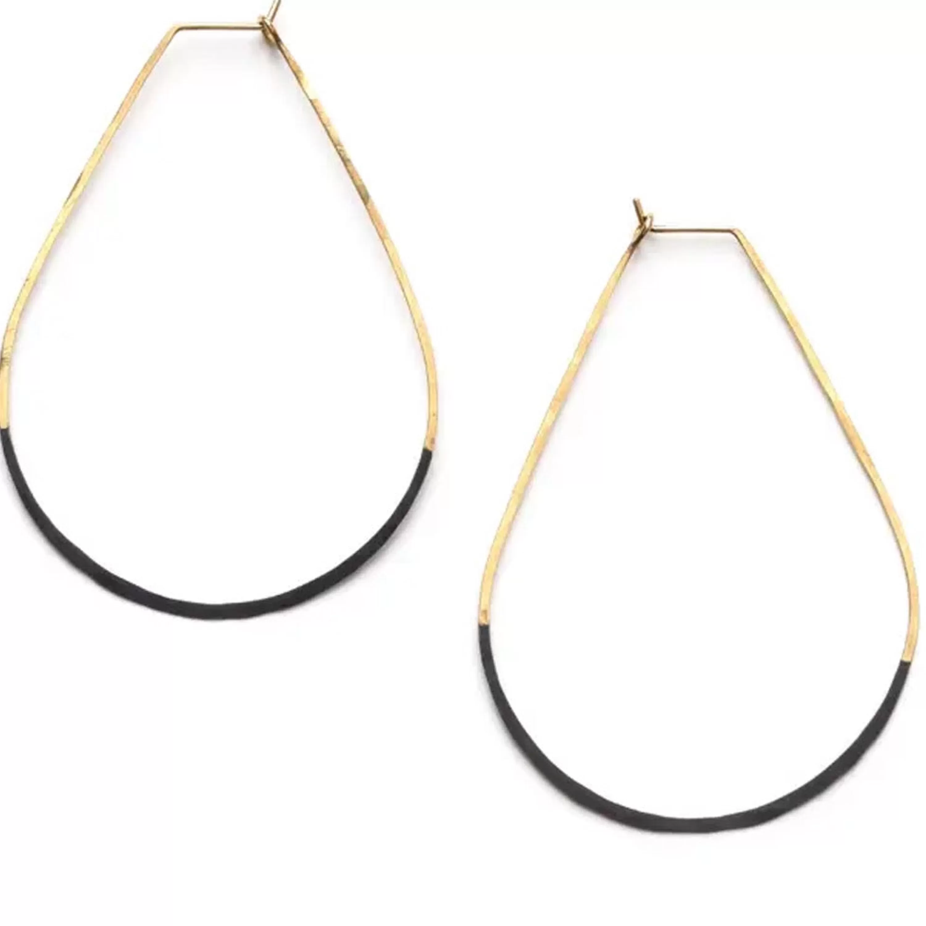 Online Mind's Eye Design Patina Dipped Teardrop Hoops