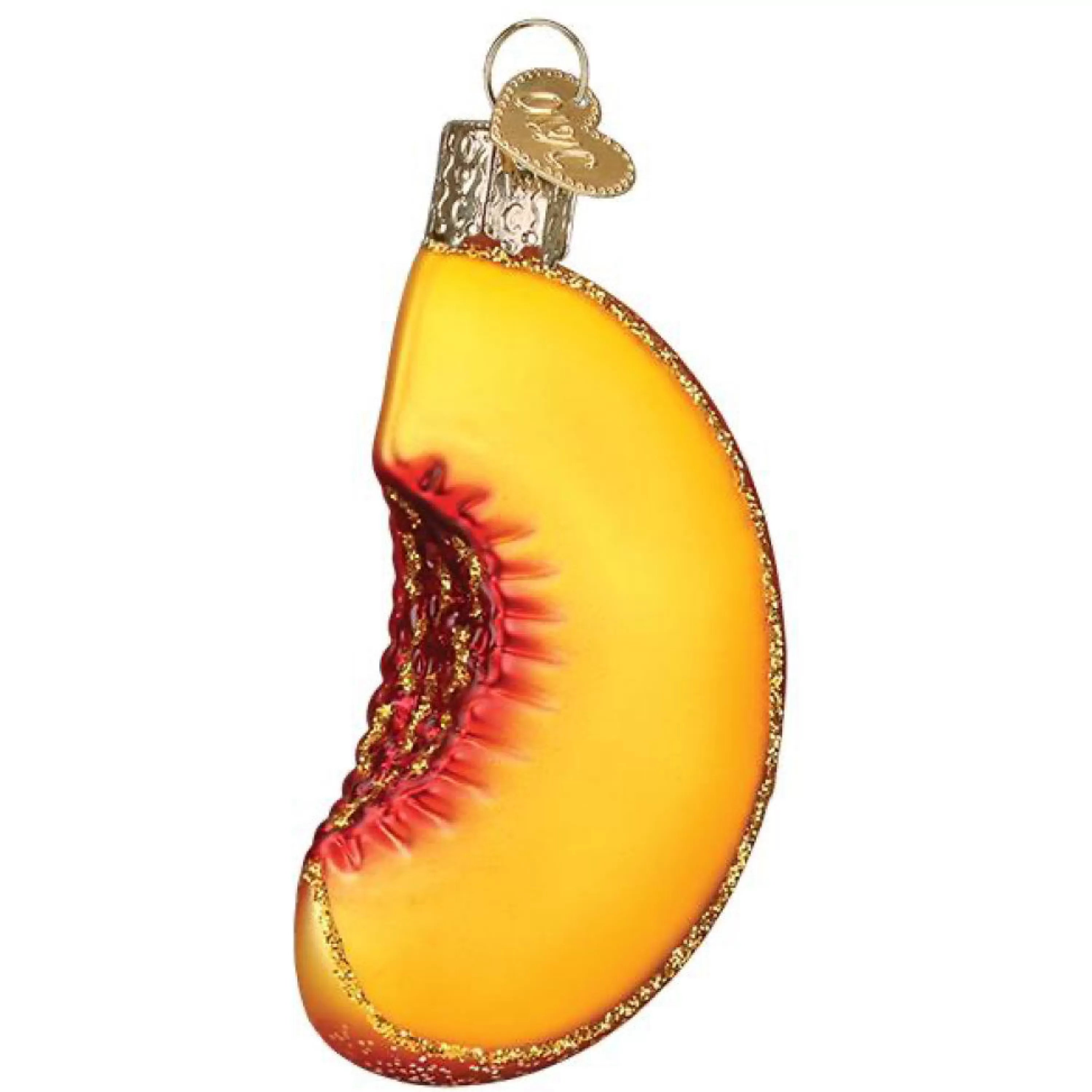 Old World Christmas Peach Slice Ornament