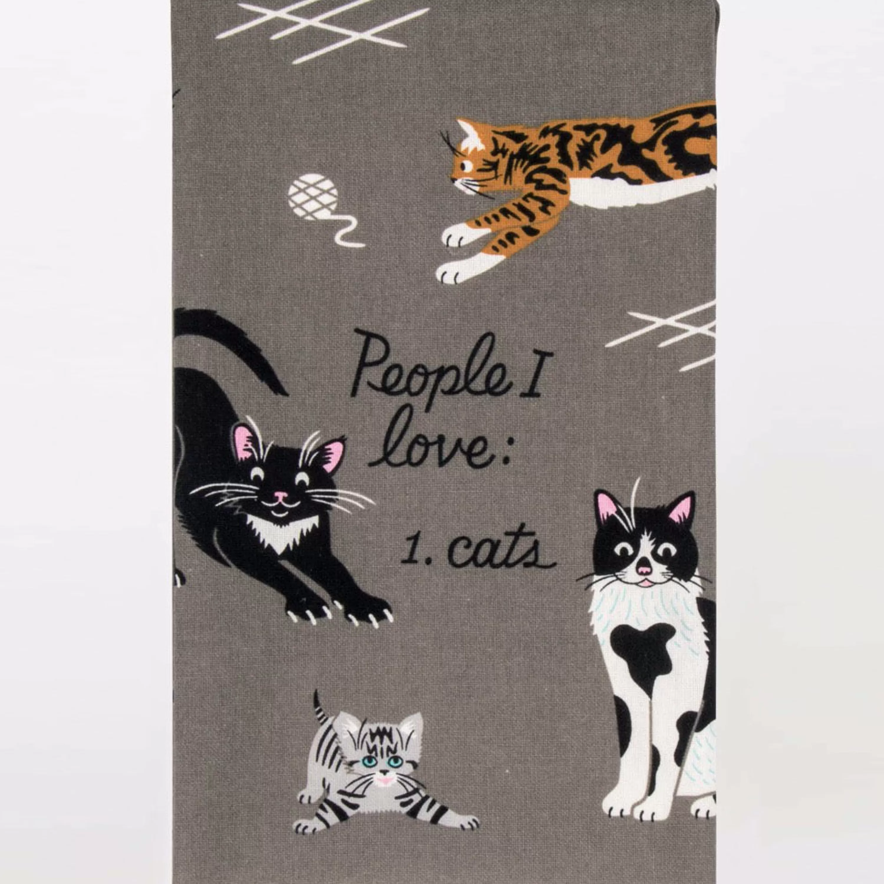 Outlet Blue Q People I Love: Cats Dish Towel